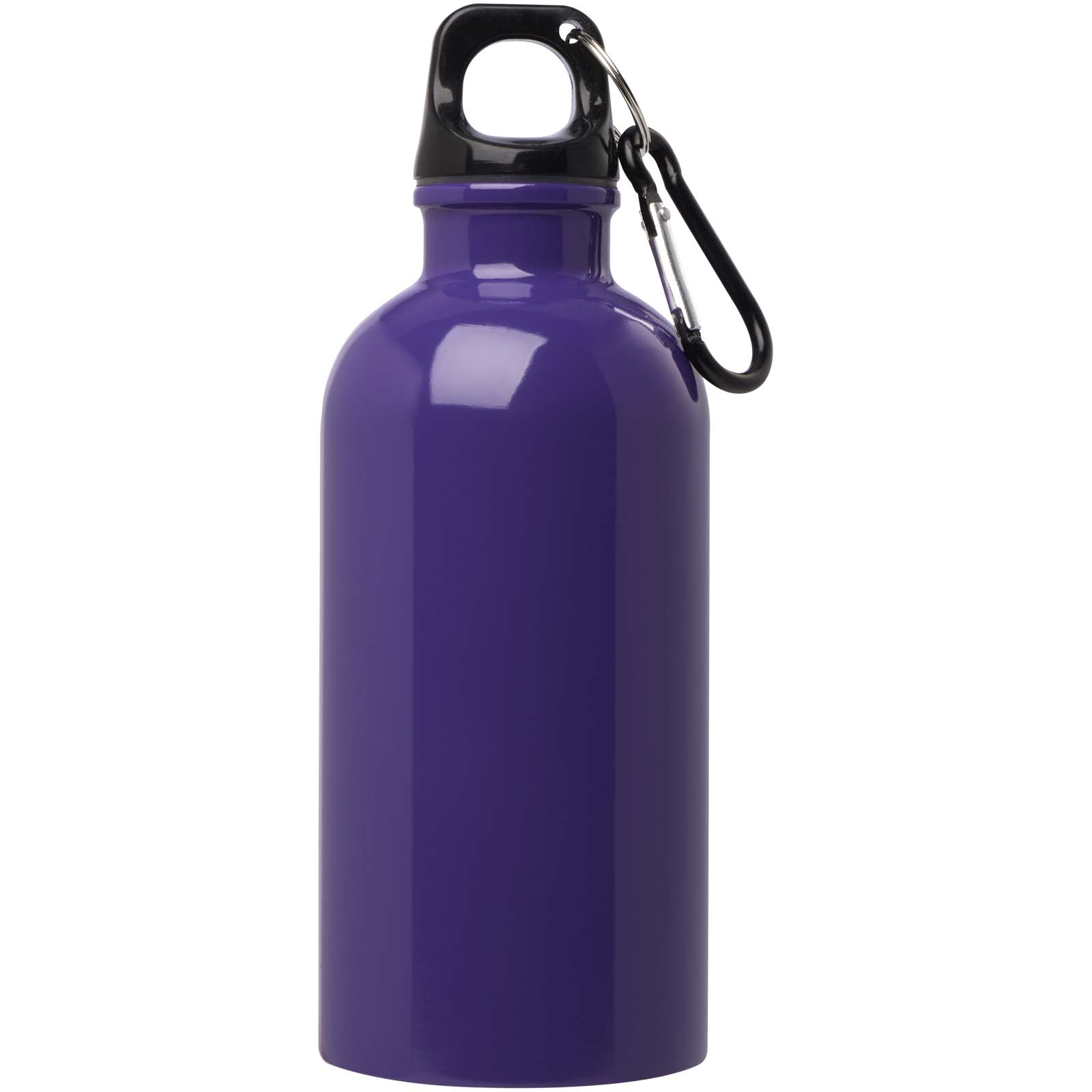 Edelstahl-Trinkflasche Oregon 400 ml, einwandig, mit Karabinerhaken