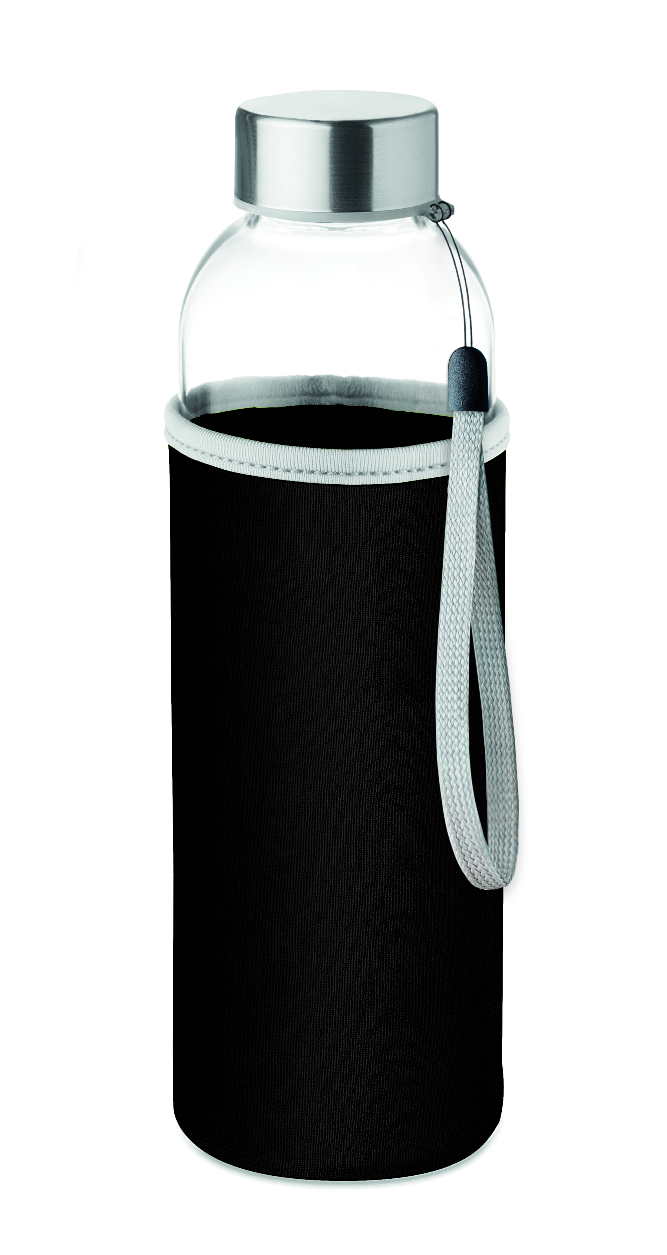 Glas-Trinkflasche 500 ml UTAH GLASS mit Neopren-Hülle, bedruckbar