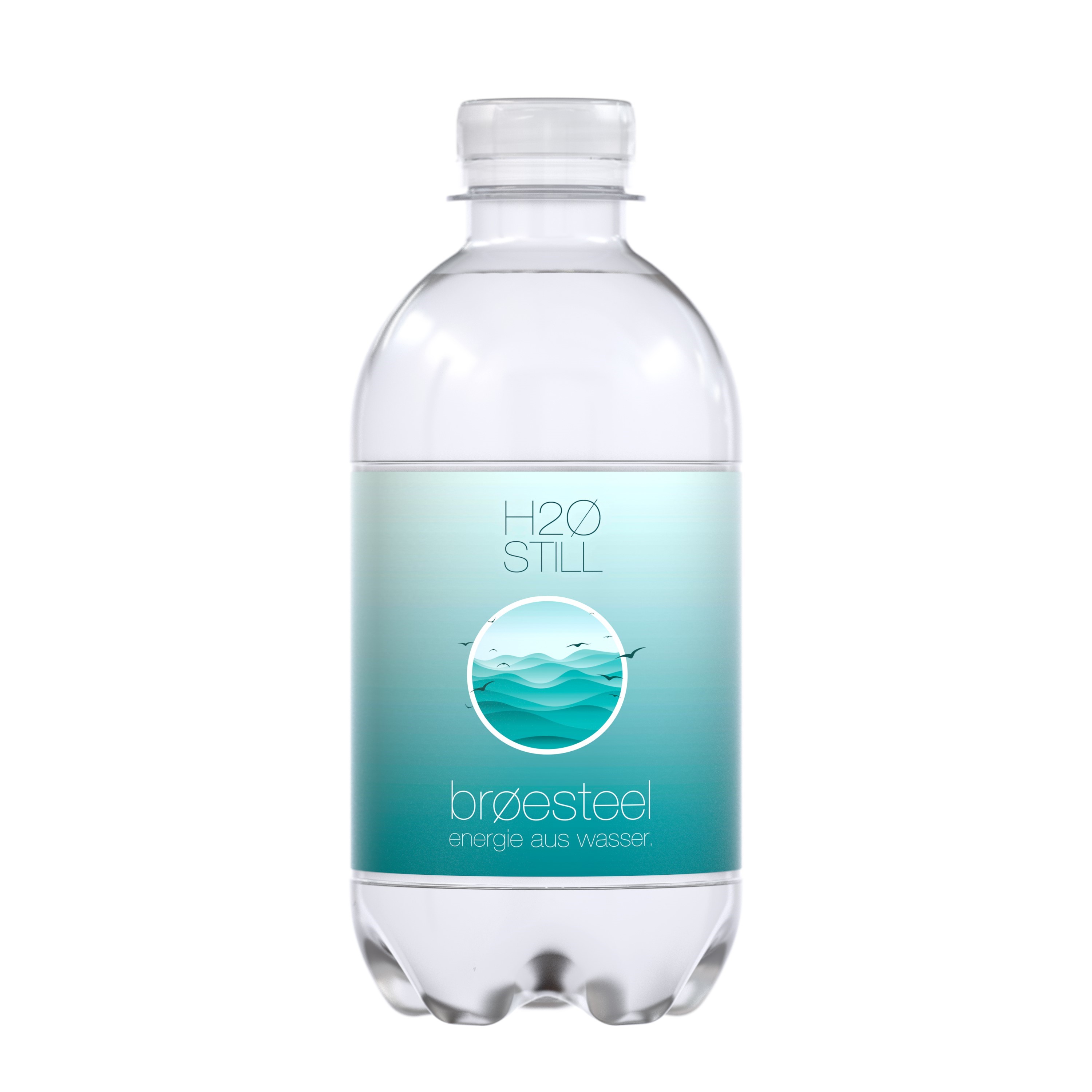 Werbewasser 330 ml PET-Flasche aus Recyclat, Eco-Label, bedruckbar