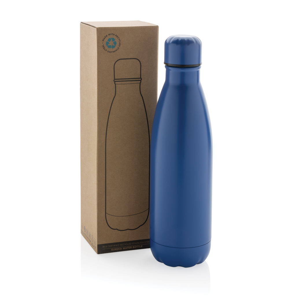 Trinkflasche Eureka Edelstahl 500 ml, RCS-recycelt, bedruckbar