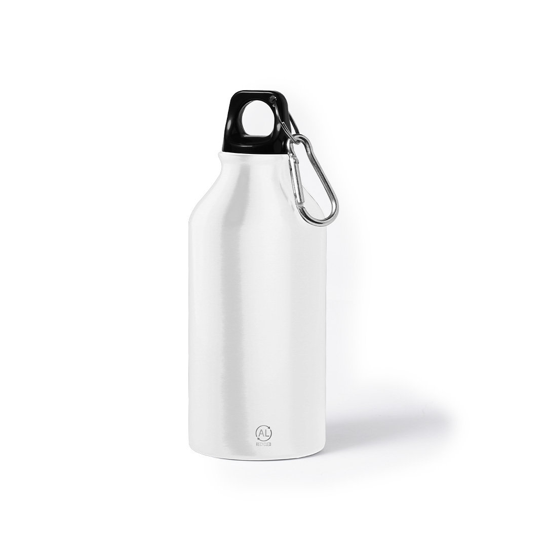 Trinkflasche Seirex 400 ml aus recyceltem Aluminium, bedruckbar