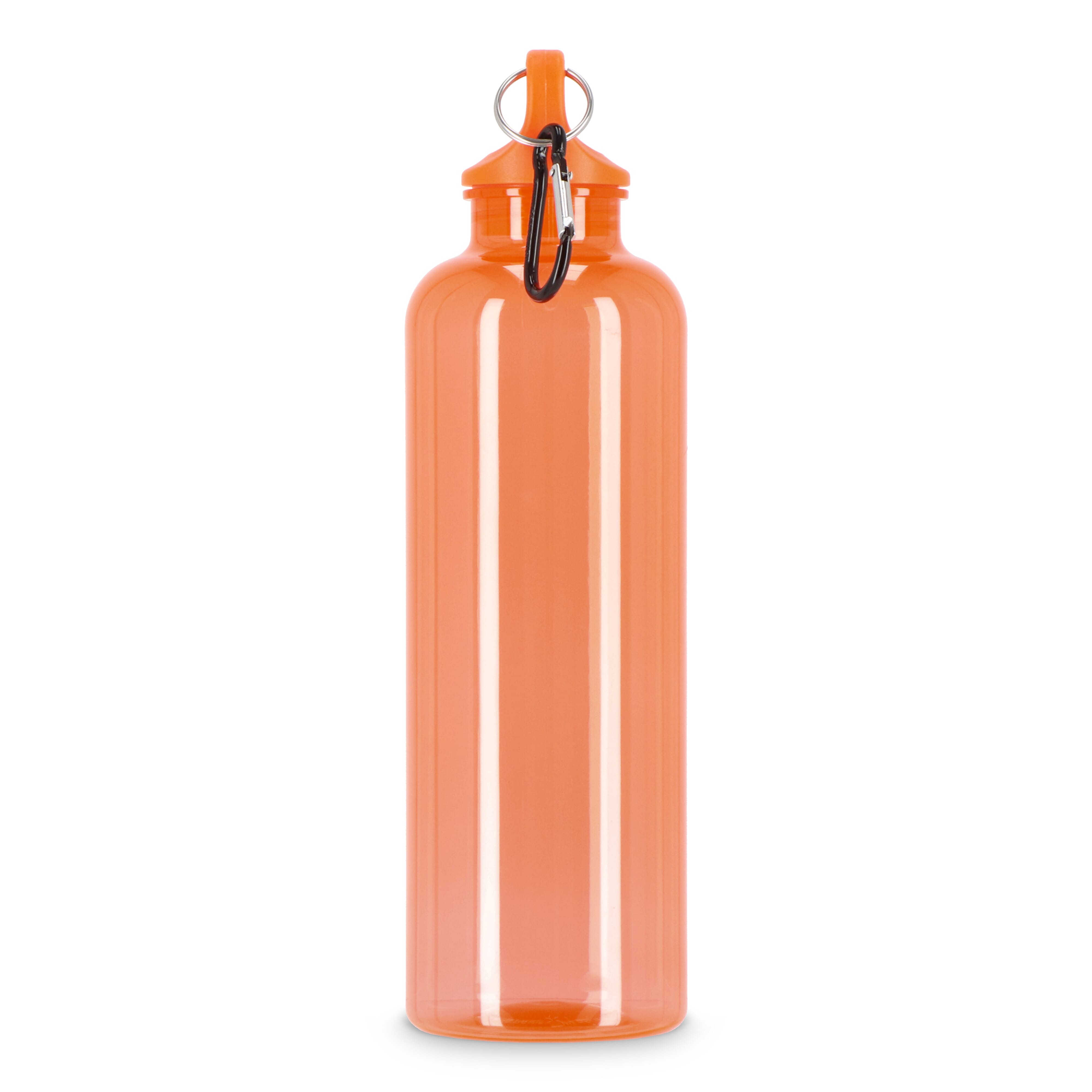 Trinkflasche R-PET 750 ml mit Karabiner – bedruckbar als Werbeartikel