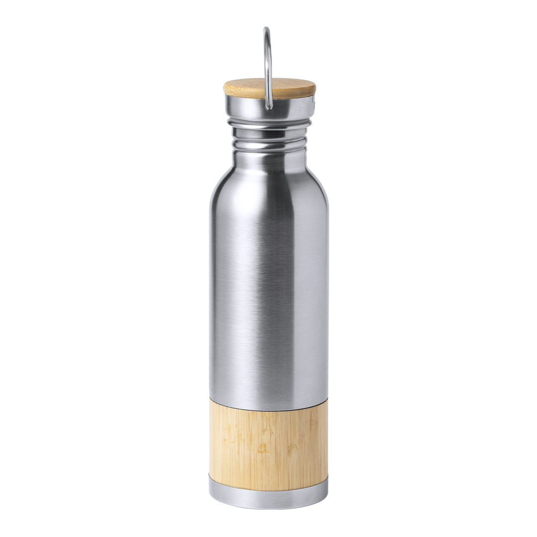 Edelstahl-Trinkflasche Gaucix 800 ml mit Bambus, bedruckbar