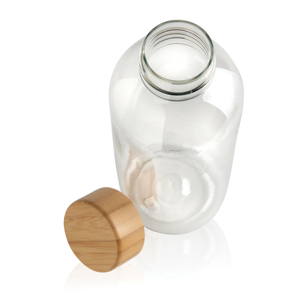 rPET Trinkflasche 660ml mit Bambus-Deckel zum Bedrucken | RCS