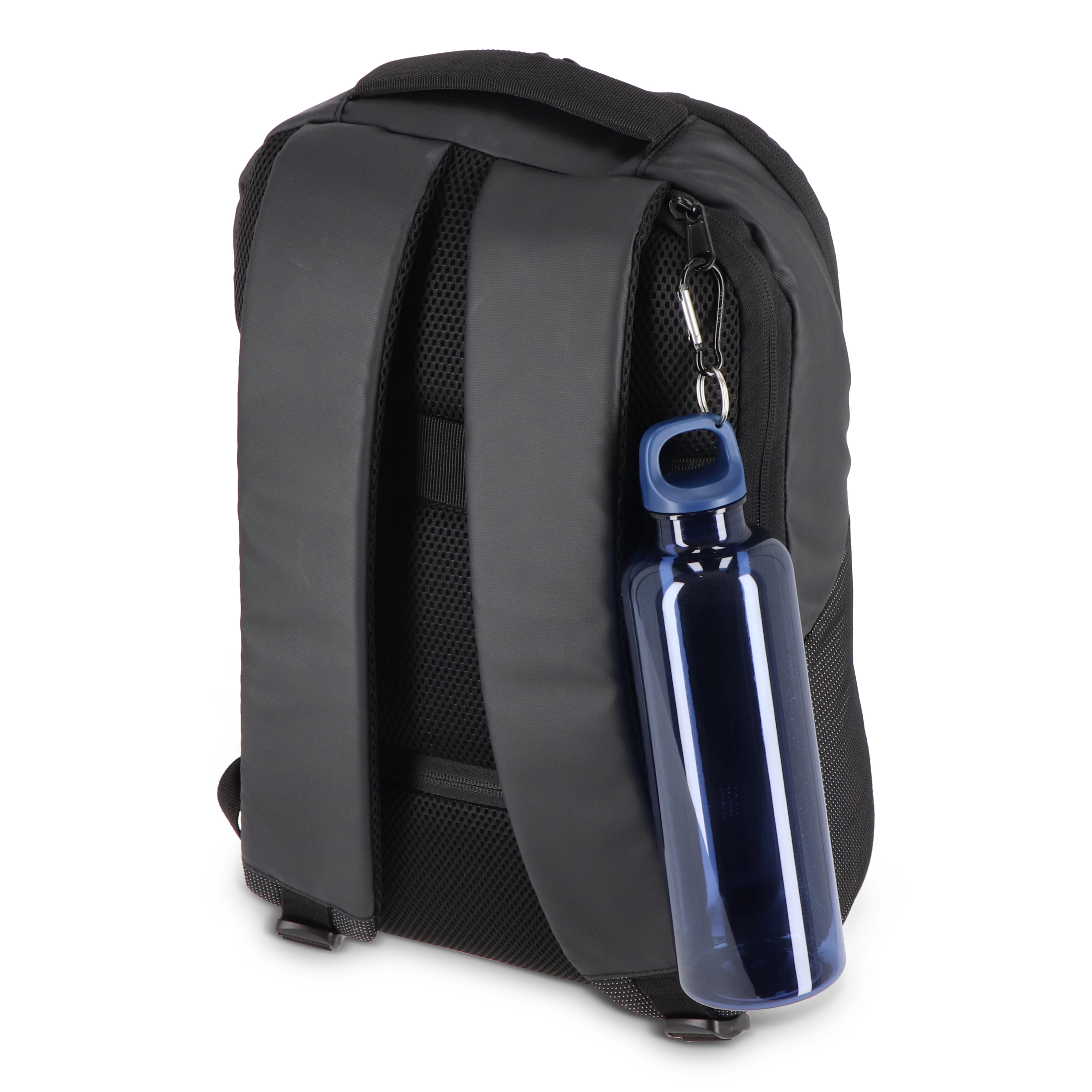 Trinkflasche R-PET 750 ml mit Karabiner – bedruckbar als Werbeartikel