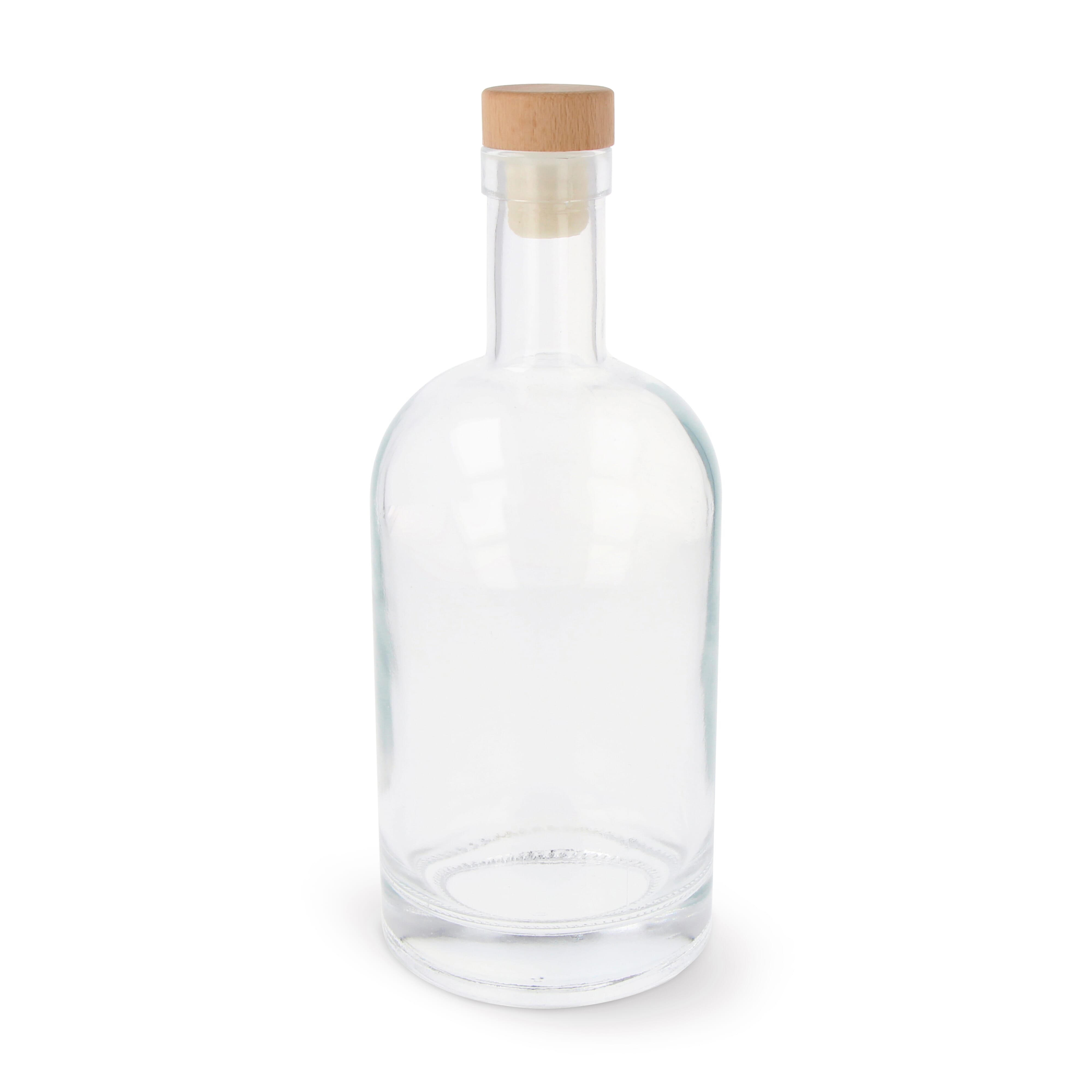 Glasflasche 1L mit FSC-Holzdeckel – Trinkflasche bedruckbar