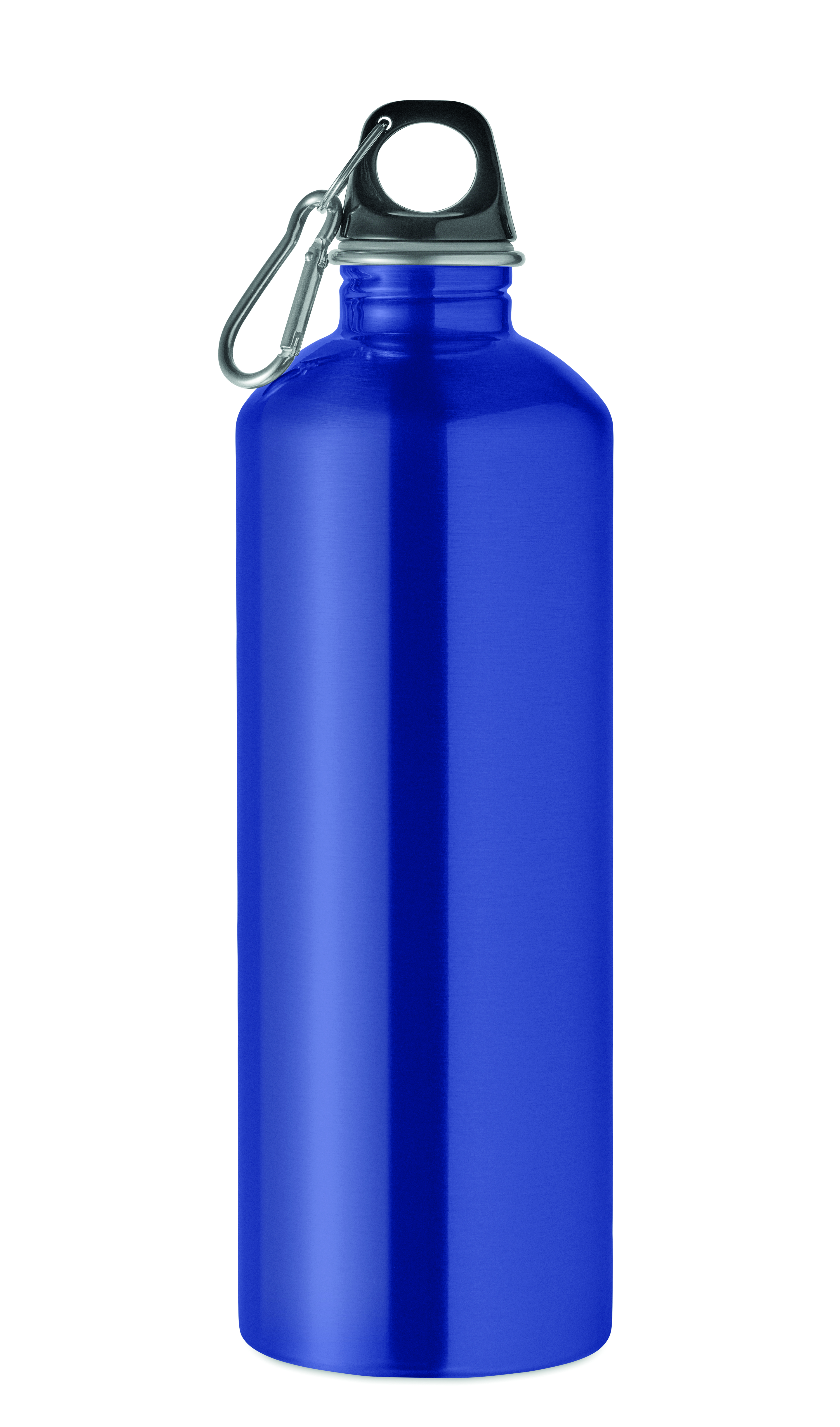 Edelstahl Trinkflasche 1000 ml einwandig mit Karabiner, bedruckbar