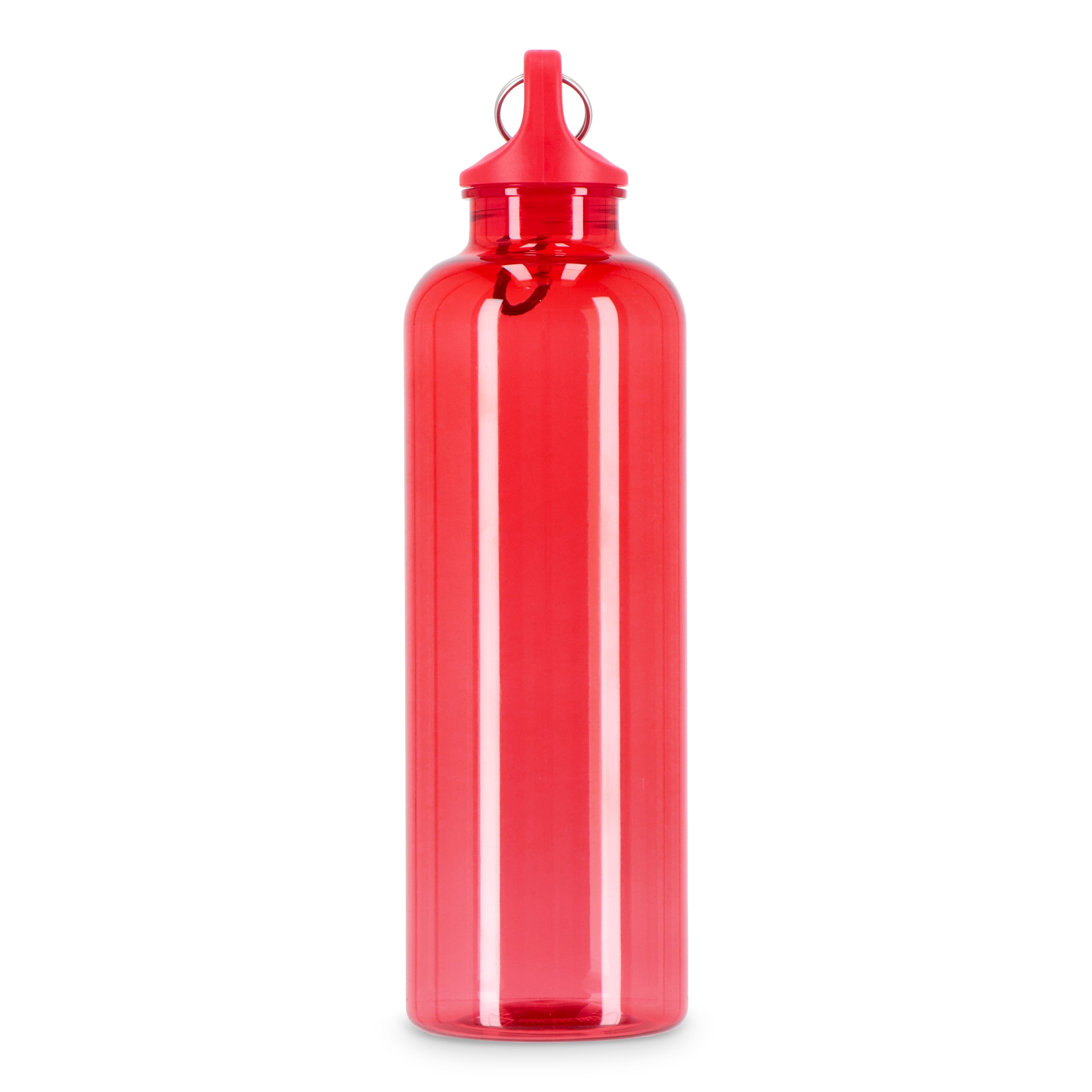 Trinkflasche R-PET 750 ml mit Karabiner – bedruckbar als Werbeartikel