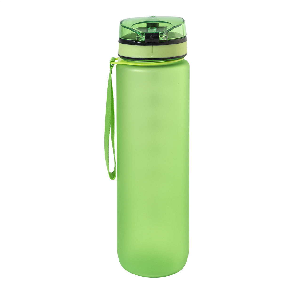 RPET Trinkflasche 1000 ml mit Motivationsanzeige & Flip-Top, bedruckbar