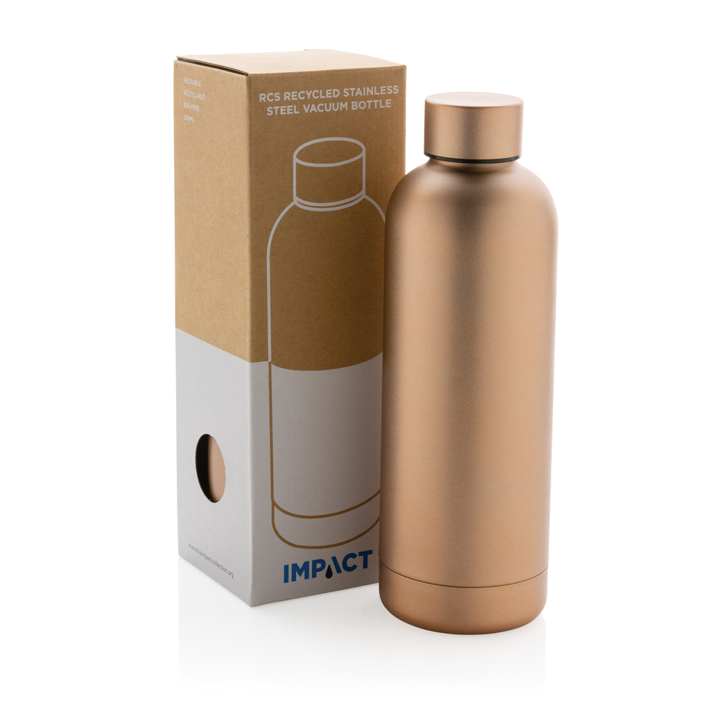 Impact Vakuumflasche 500 ml recycelter Edelstahl RCS – bedruckbar