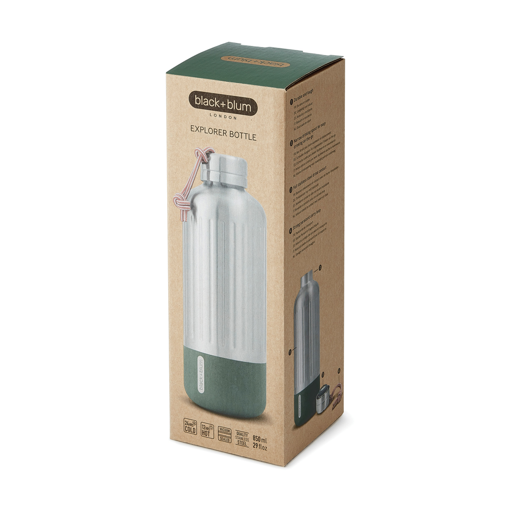 Black + Blum Explorer Edelstahl-Isolierflasche 850ml, bedruckbar