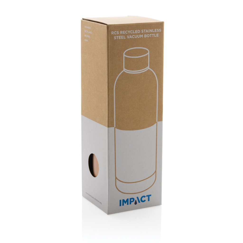 Impact Vakuumflasche 500 ml recycelter Edelstahl RCS – bedruckbar