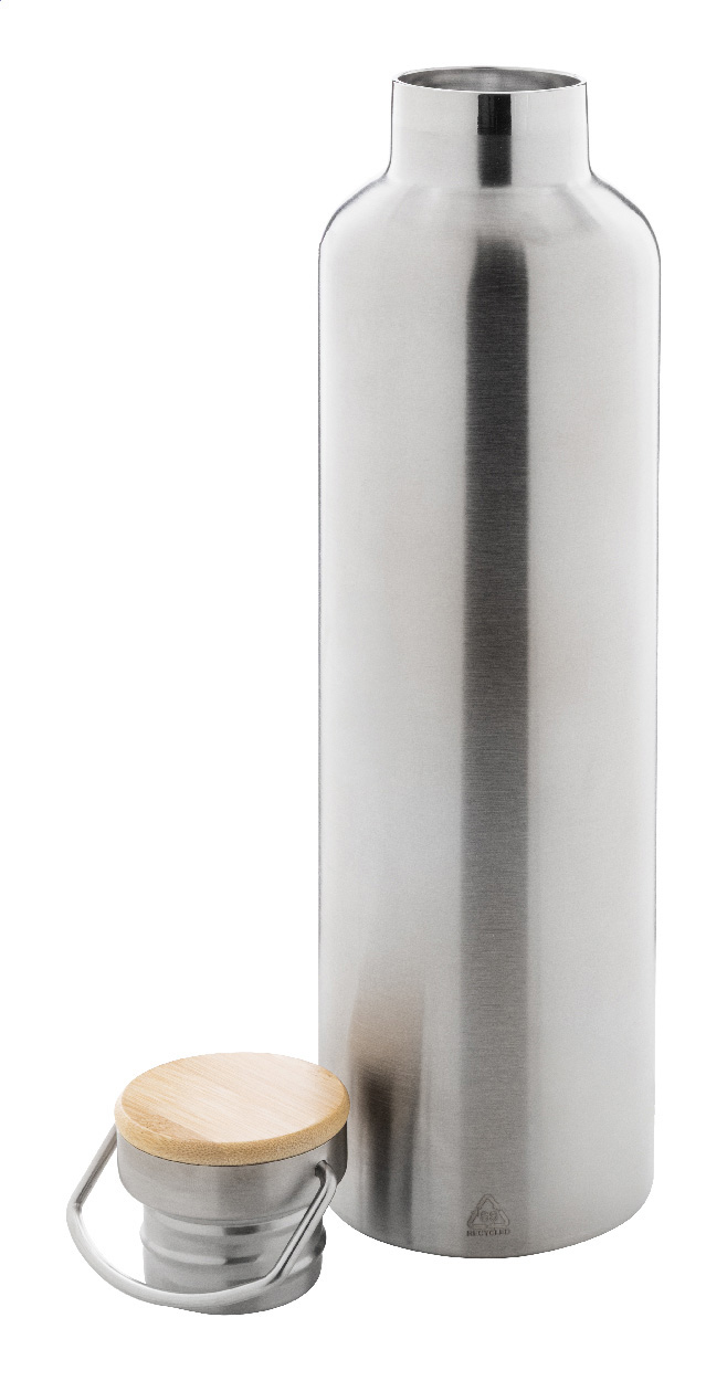 Isolierflasche 1000 ml – Edelstahl, doppelwandig, Bambusdeckel