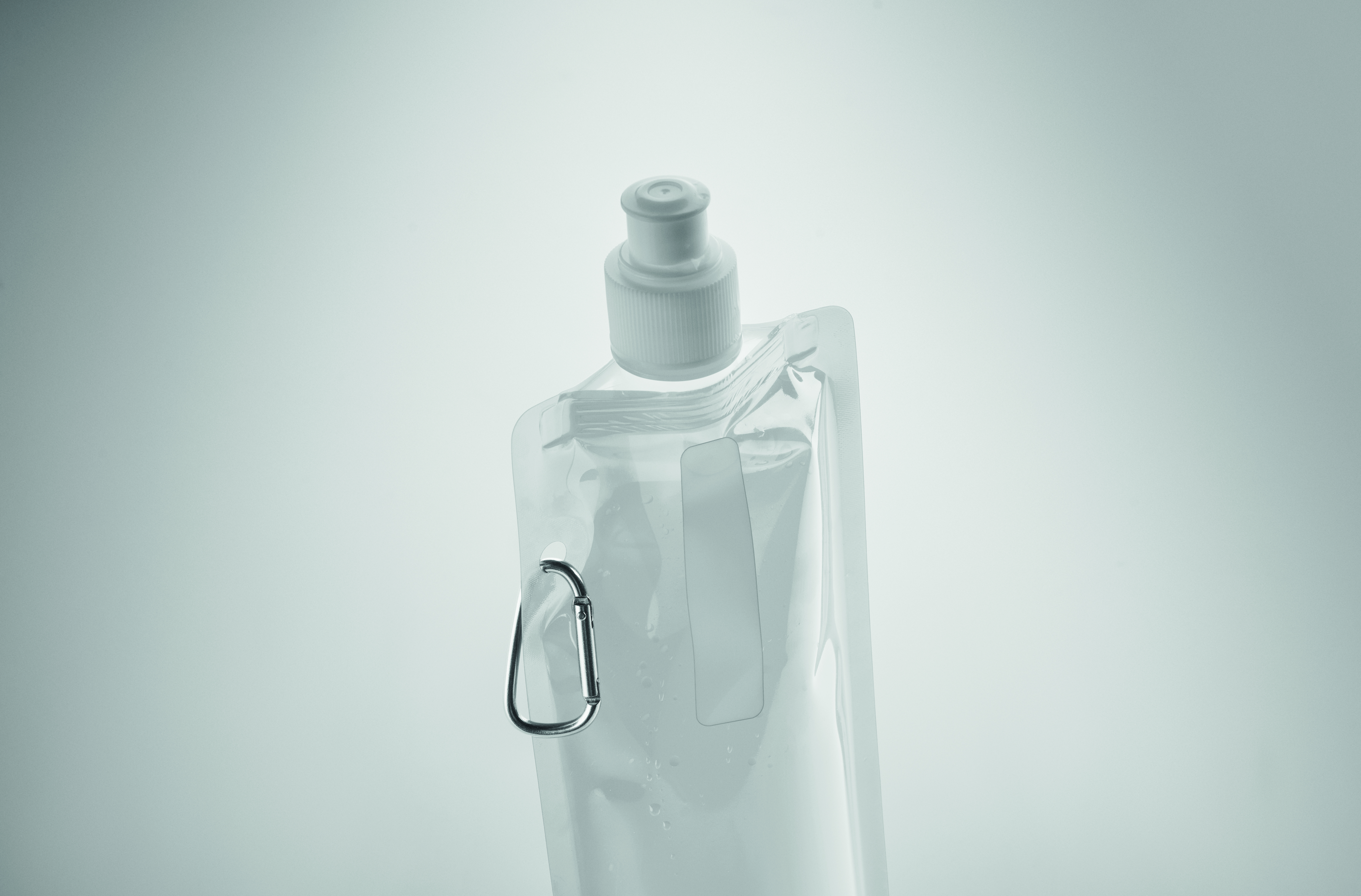 Faltbare Wasserflasche GATES aus PET, 480 ml – bedruckbar
