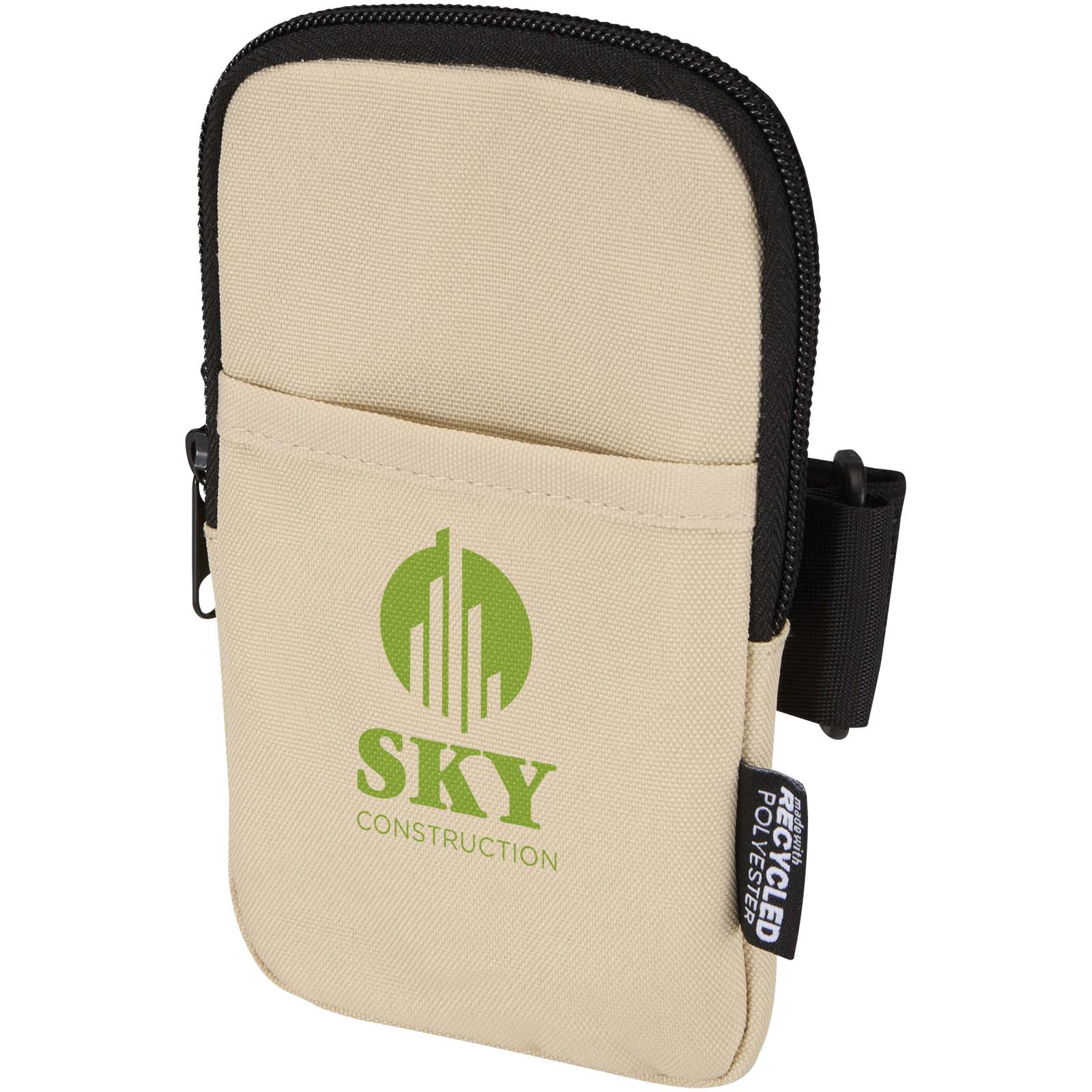 Byron Flaschentasche aus GRS recyceltem Polyester, mit Klettverschluss