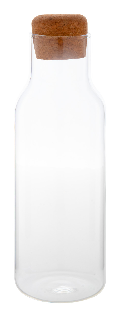 Wasserkaraffe Molokai XL aus Borosilikatglas, 1000 ml, mit Korkdeckel