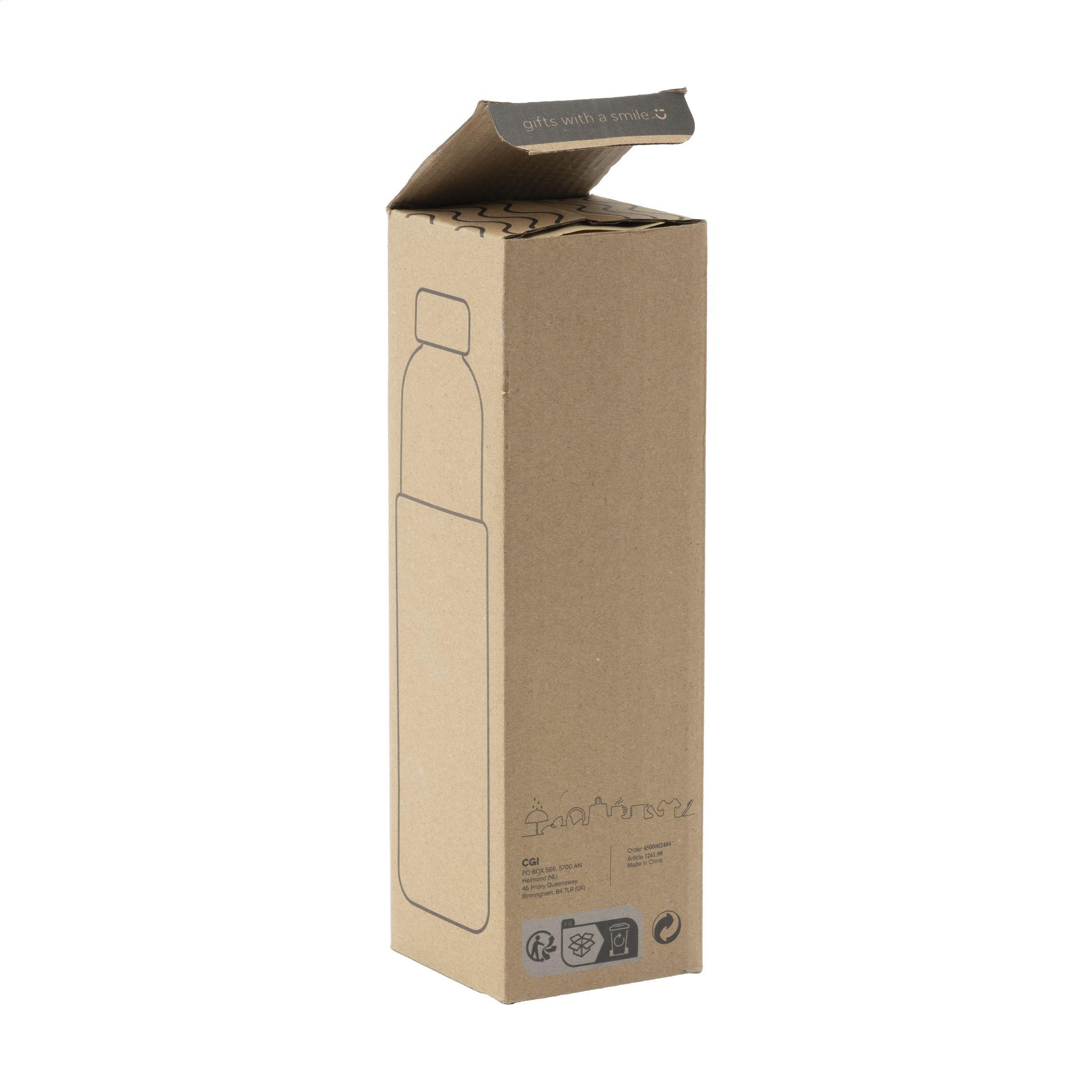 Glas-Trinkflasche 500 ml Senga mit Neoprenhülle, bedruckbar