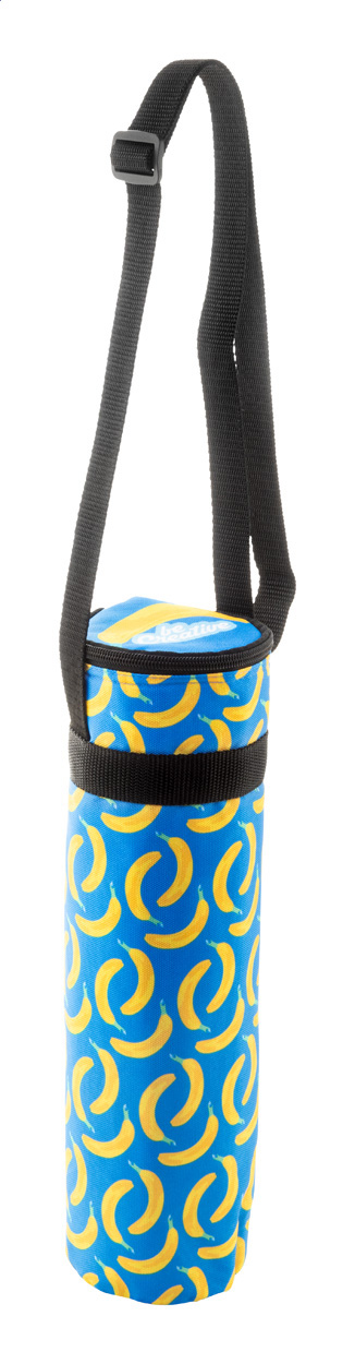 Flaschen-Kühltasche CreaCool Aqua aus RPET, für 1,5 l, bedruckbar