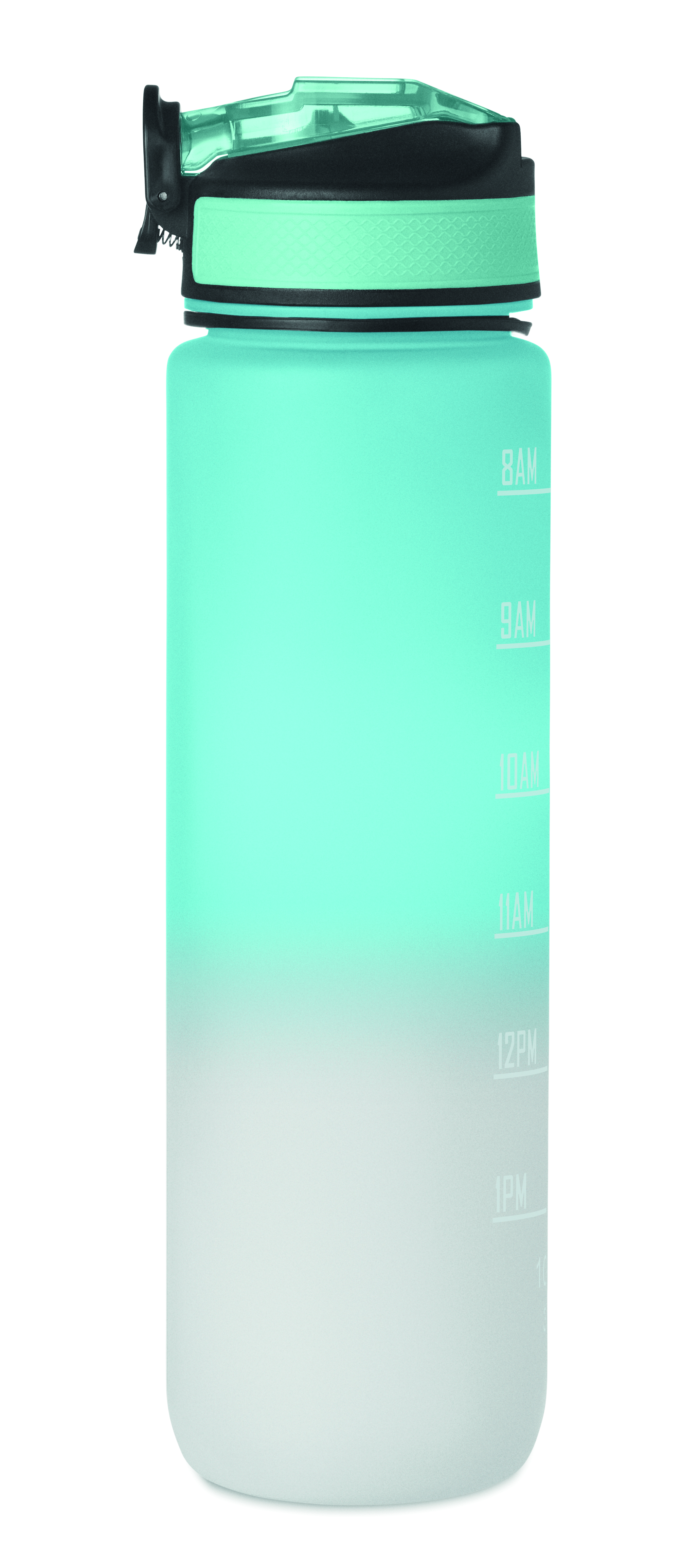 Sport-Trinkflasche RPET 1L ACTIVATE mit Trinkhalm & Zeitmarkierung