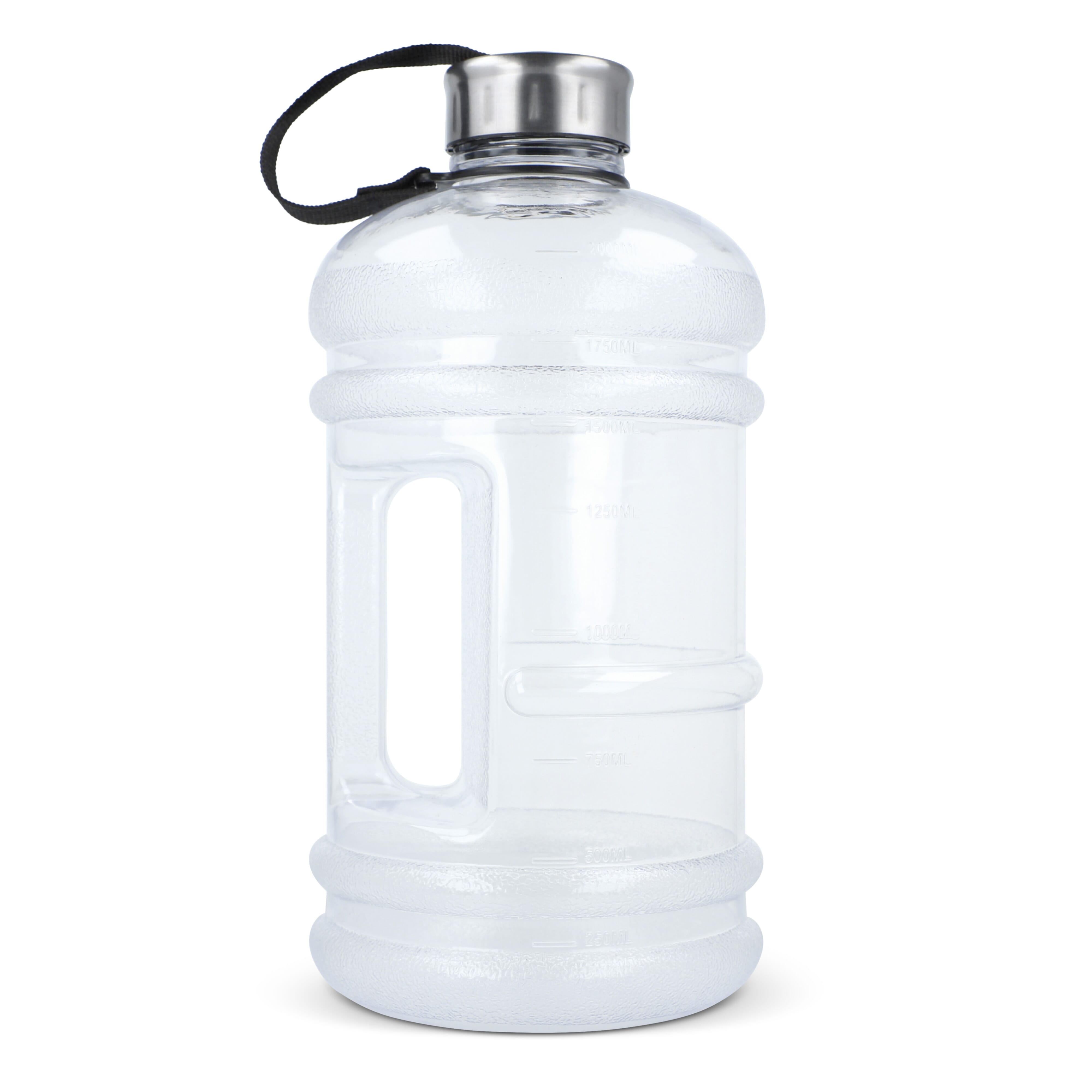 Trinkflasche 2,2 L XXL aus R-PETG, GRS-zertifiziert - bedruckbar