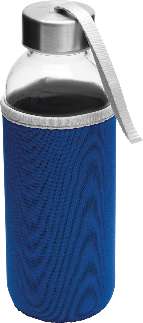 Glas-Trinkflasche TAKE WELL 450 ml mit Schutzhülle, bedruckbar
