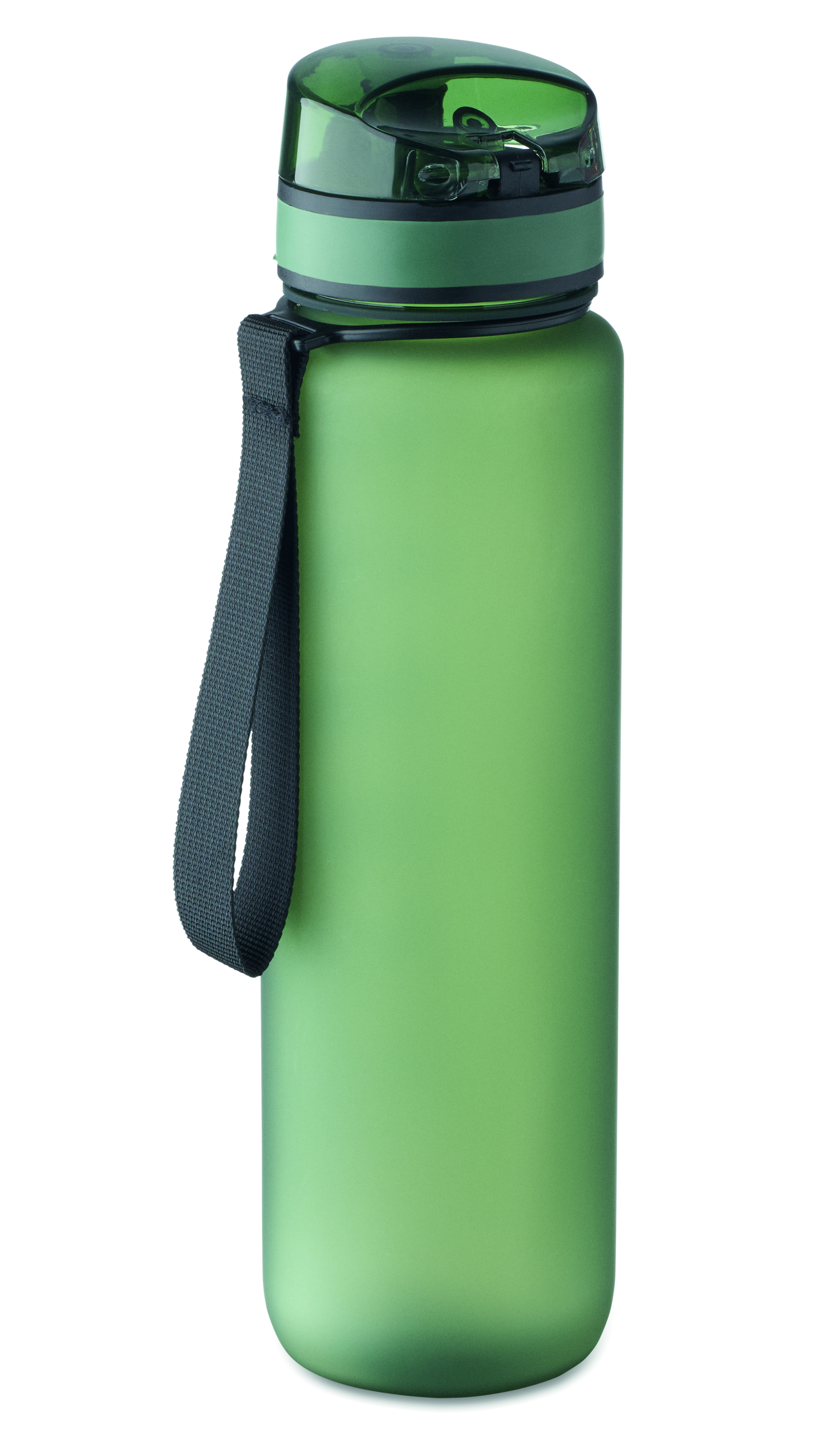 Sport-Trinkflasche RPET 1L ISFORDEN MARK – bedruckbar, mit Trageriemen