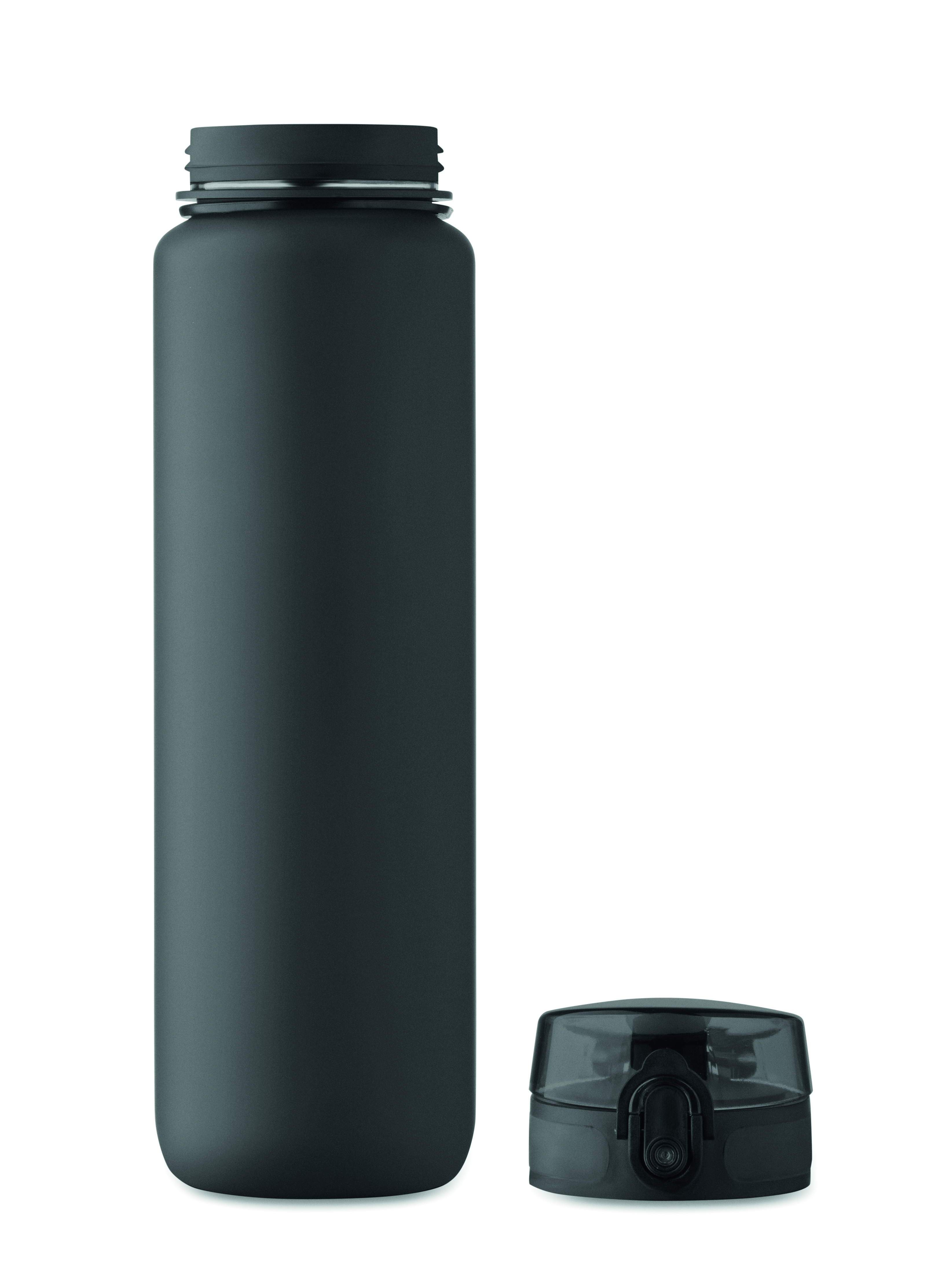 Sport-Trinkflasche RPET 1L ISFORDEN MARK – bedruckbar, mit Trageriemen