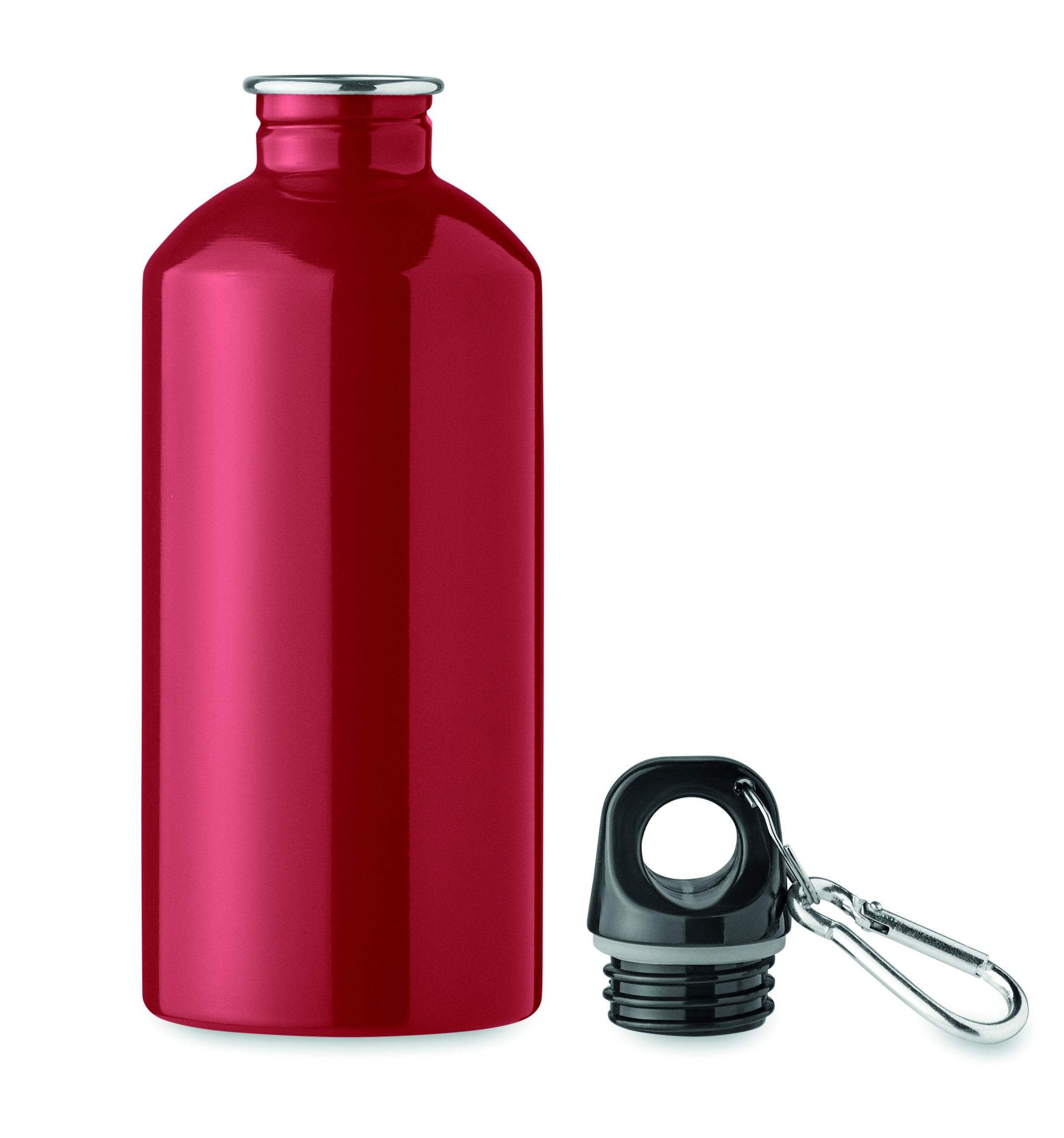 Trinkflasche Edelstahl 500 ml REMID MOSS mit Karabiner, bedruckbar