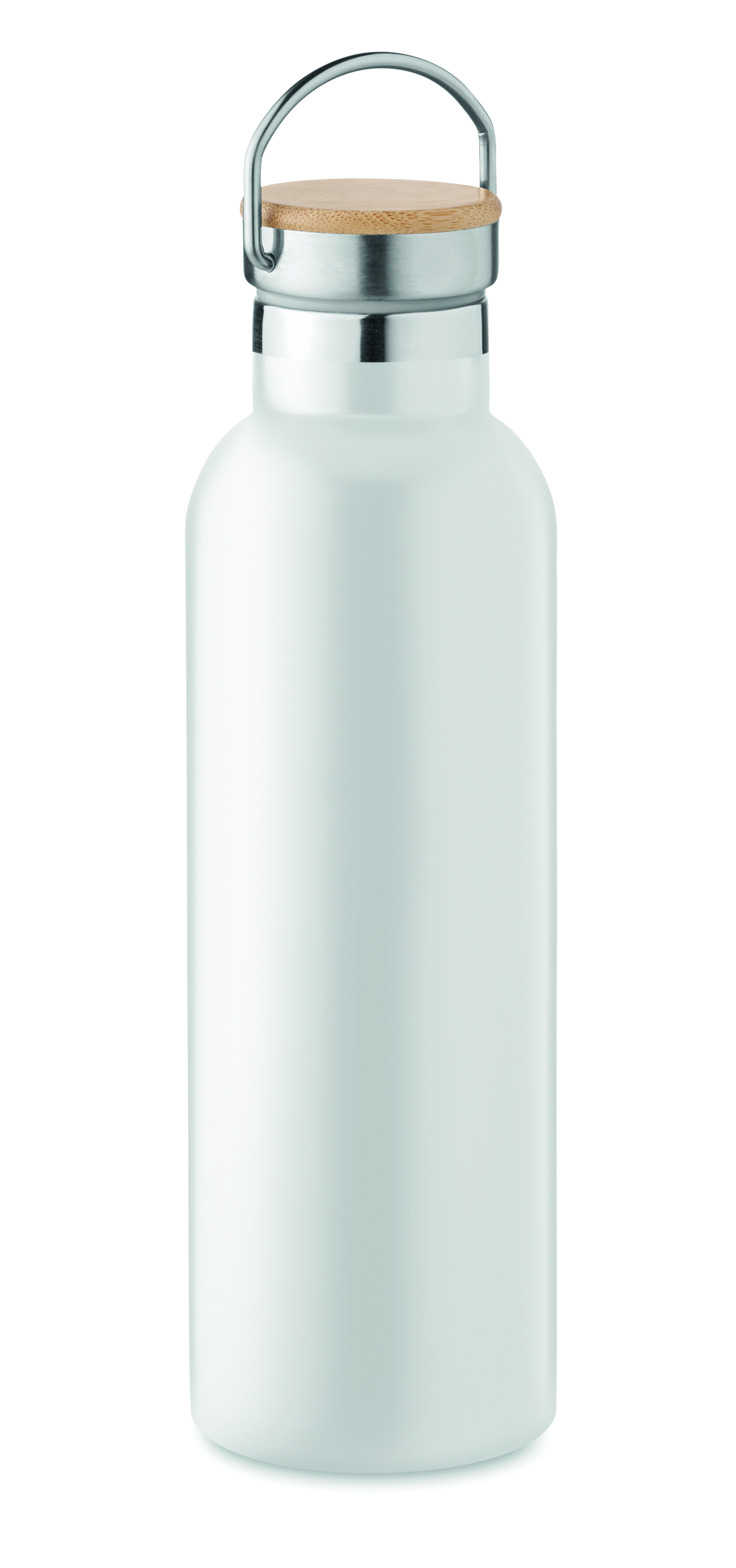 Isolierflasche 750 ml HELSINKI - Edelstahl, doppelwandig, Bambusdeckel