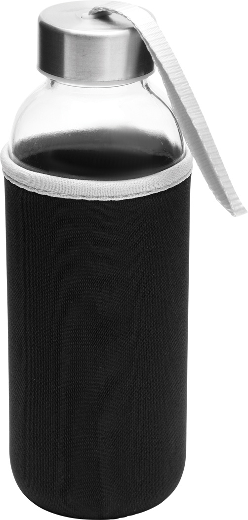 Glas-Trinkflasche TAKE WELL 450 ml mit Schutzhülle, bedruckbar