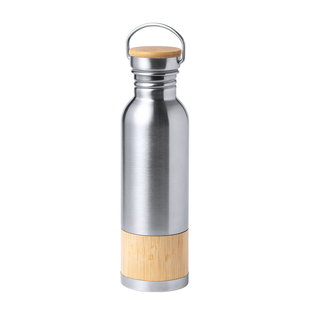 Edelstahl-Trinkflasche Gaucix 800 ml mit Bambus, bedruckbar
