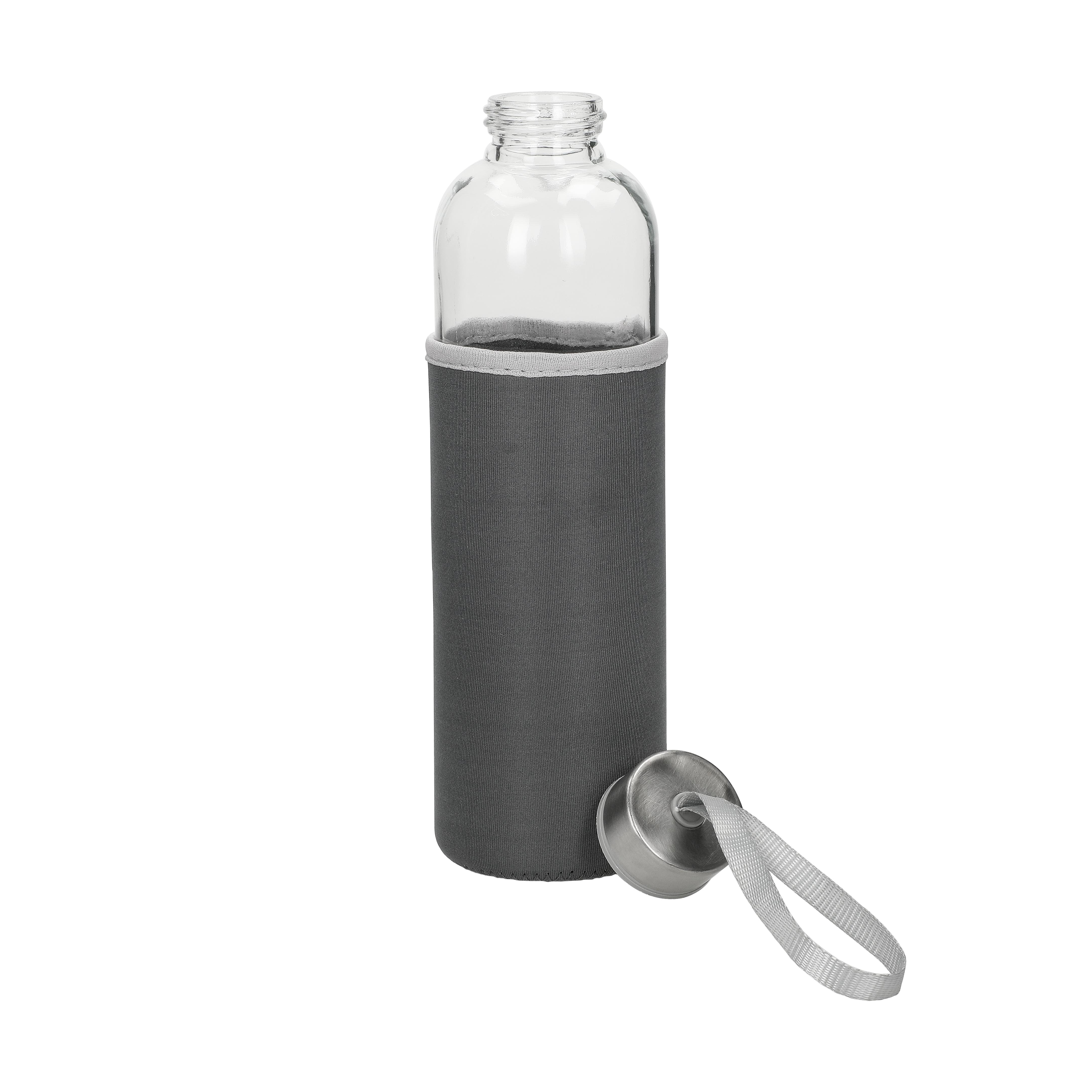 Glasflasche "Pure" 0,7l mit Hülle – Werbeflasche zum Bedrucken