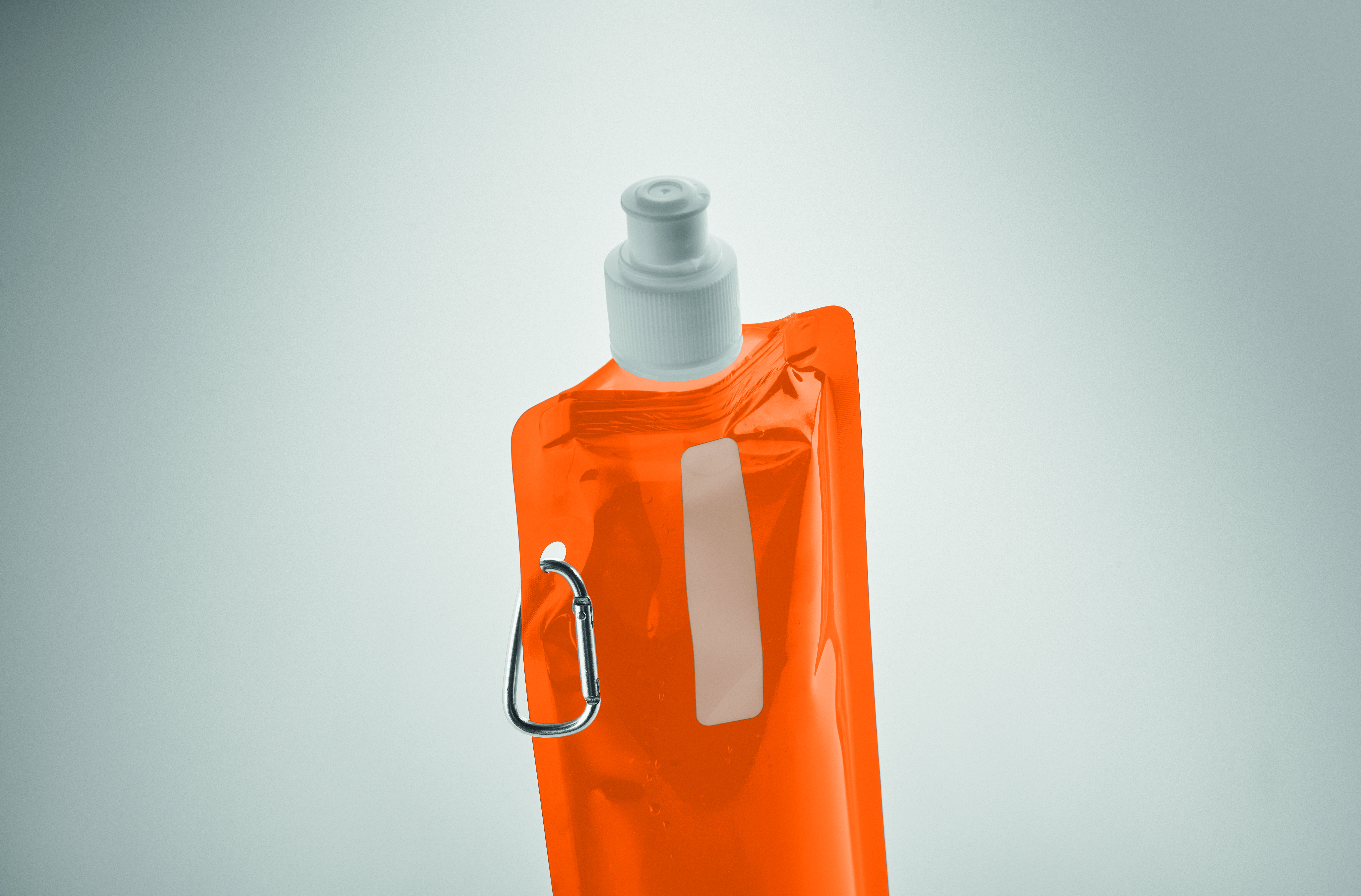 Faltbare Wasserflasche GATES aus PET, 480 ml – bedruckbar