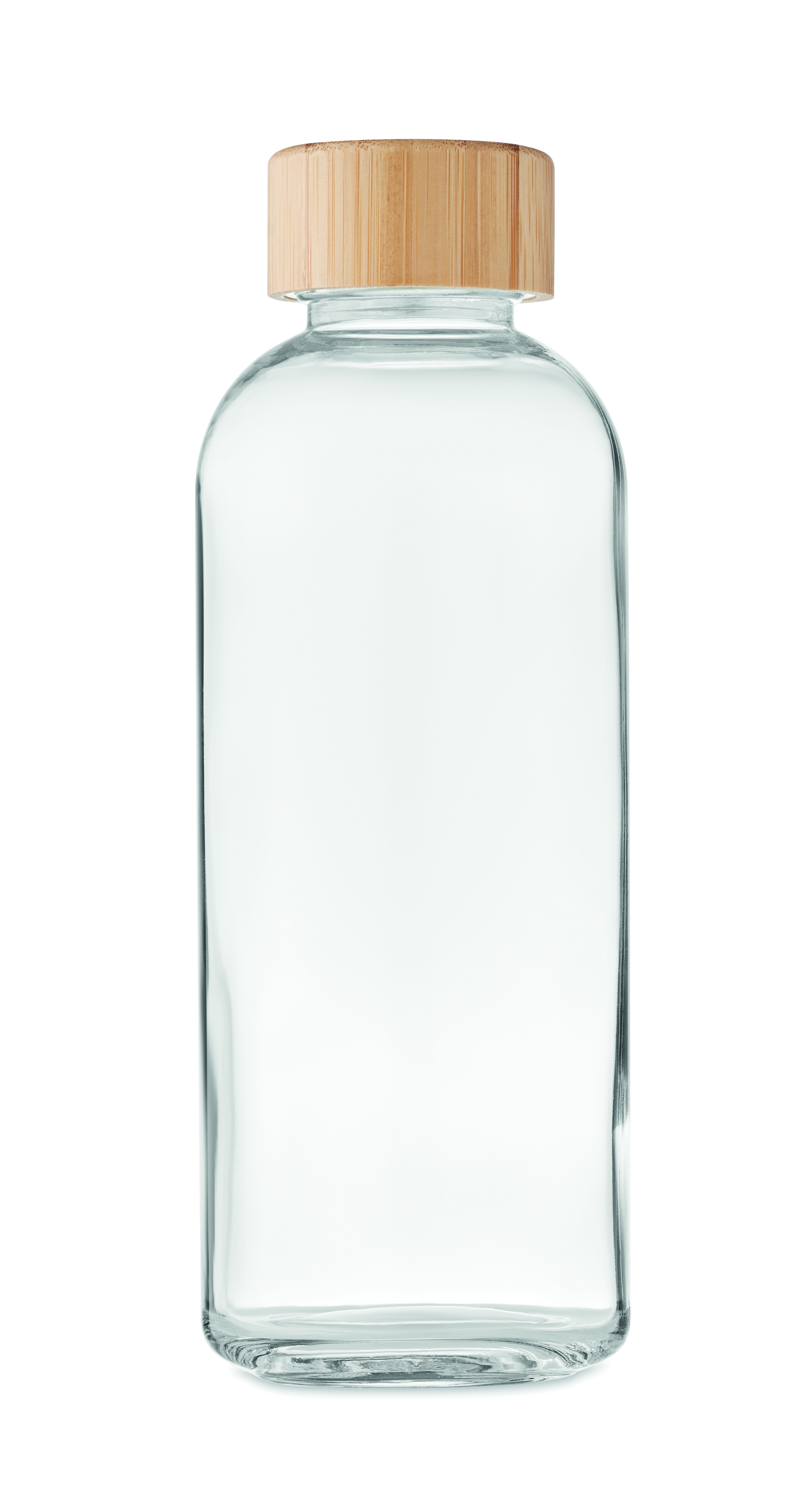 Glas-Trinkflasche 650 ml FRISIAN mit Bambus-Verschluss, bedruckbar