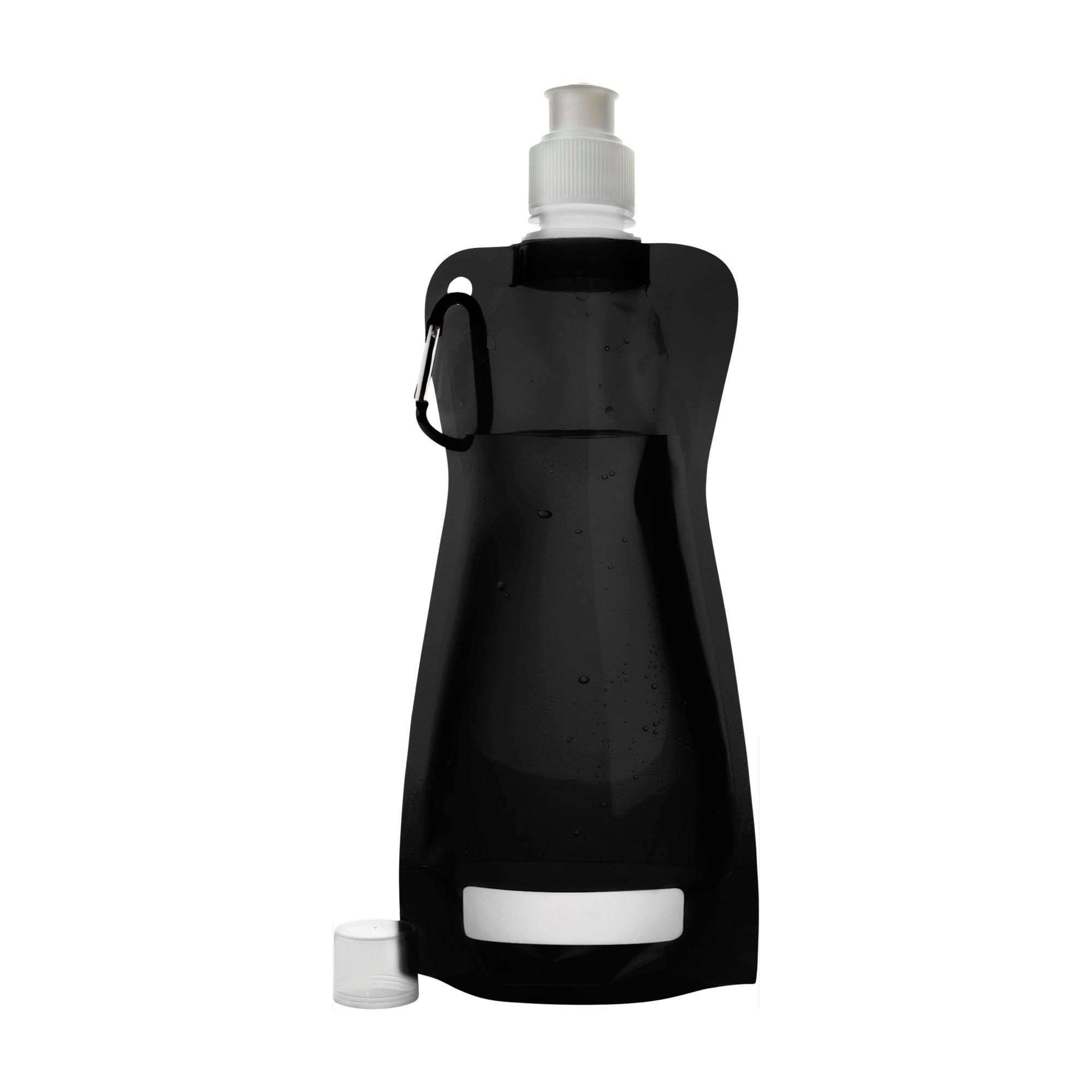 Faltbare Trinkflasche Bailey aus Kunststoff, ca. 400 ml, mit Karabiner