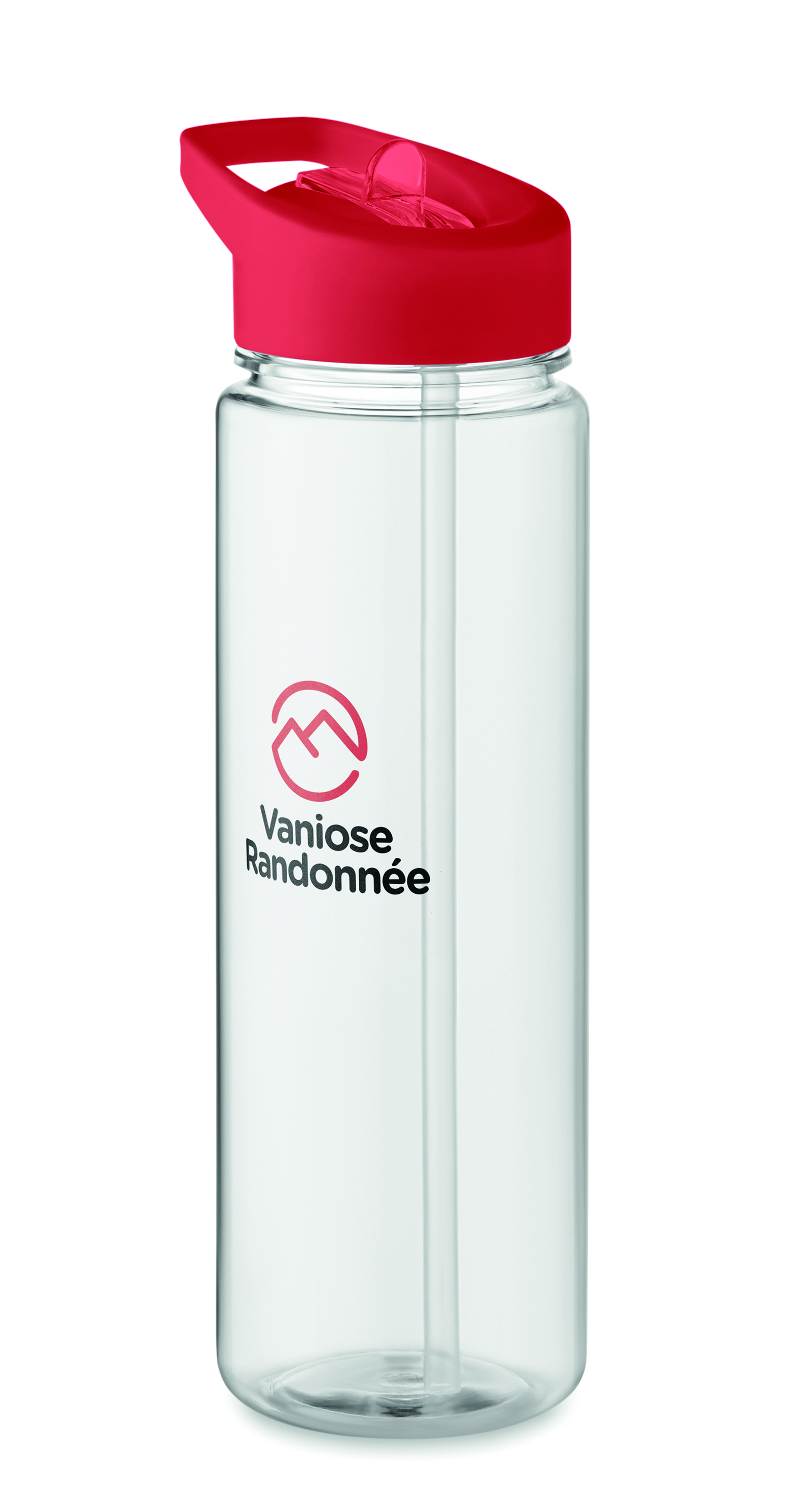 Trinkflasche RPET 650 ml ALABAMA mit Trinkhalm – bedruckbar
