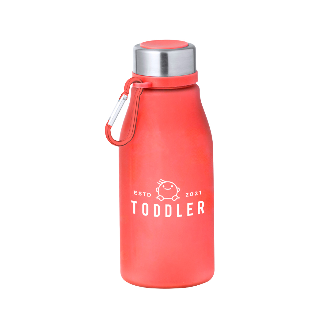 Trinkflasche Katsur – RPET-Flasche 370 ml mit Karabiner, bedruckbar