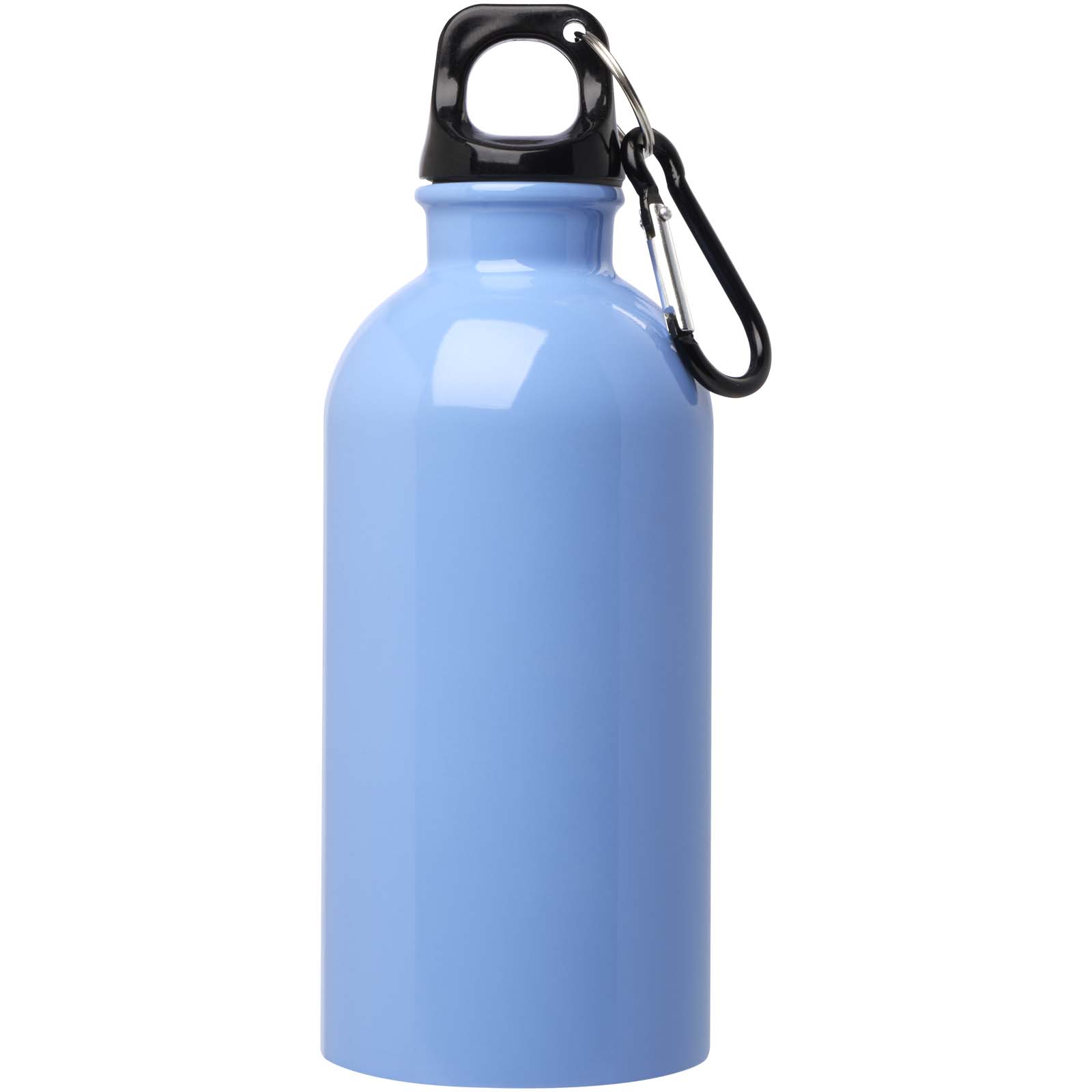 Edelstahl-Trinkflasche Oregon 400 ml, einwandig, mit Karabinerhaken