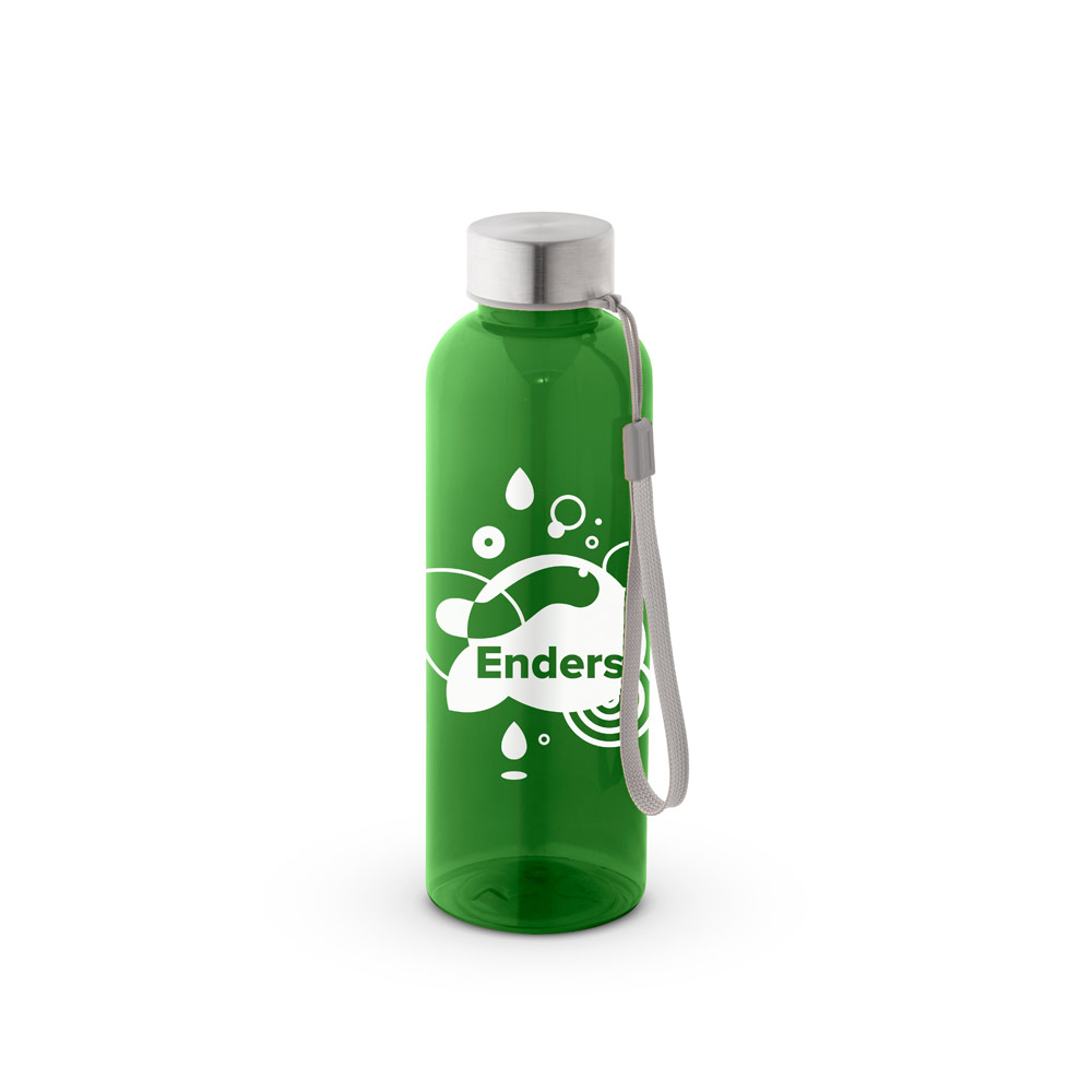 Trinkflasche ENDERS M 600 ml aus rPET, Edelstahldeckel – bedruckbar