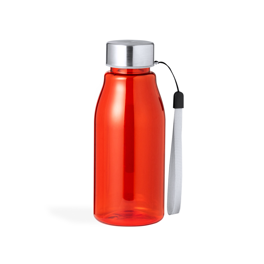 Trinkflasche Dokmo aus RPET, 350 ml, mit Tragegurt – bedruckbar