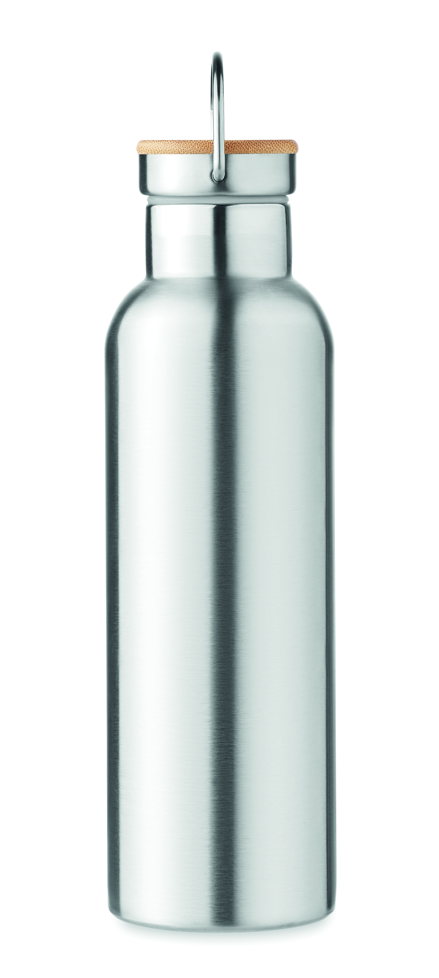 Isolierflasche 750 ml HELSINKI - Edelstahl, doppelwandig, Bambusdeckel