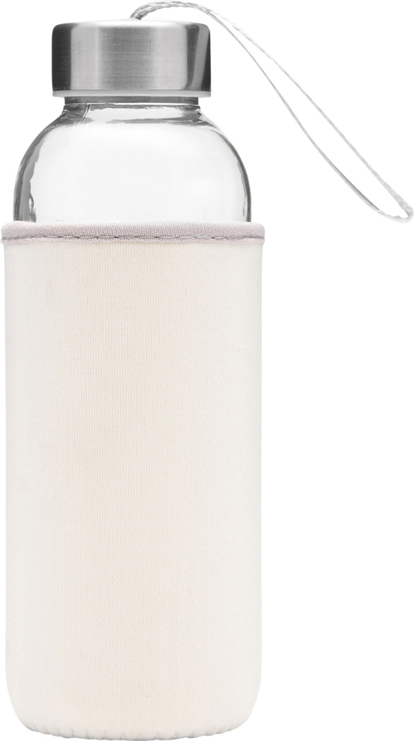 Glas-Trinkflasche TAKE WELL 450 ml mit Schutzhülle, bedruckbar