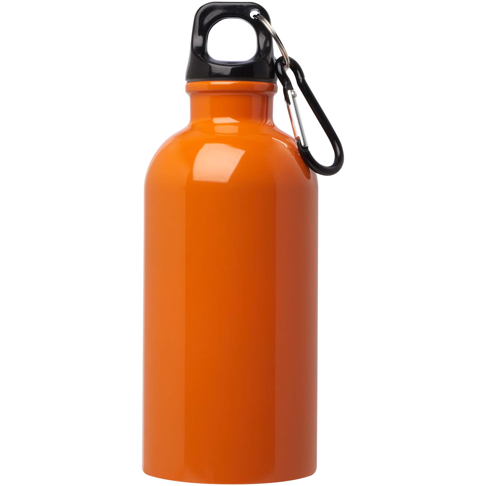 Edelstahl-Trinkflasche Oregon 400 ml, einwandig, mit Karabinerhaken