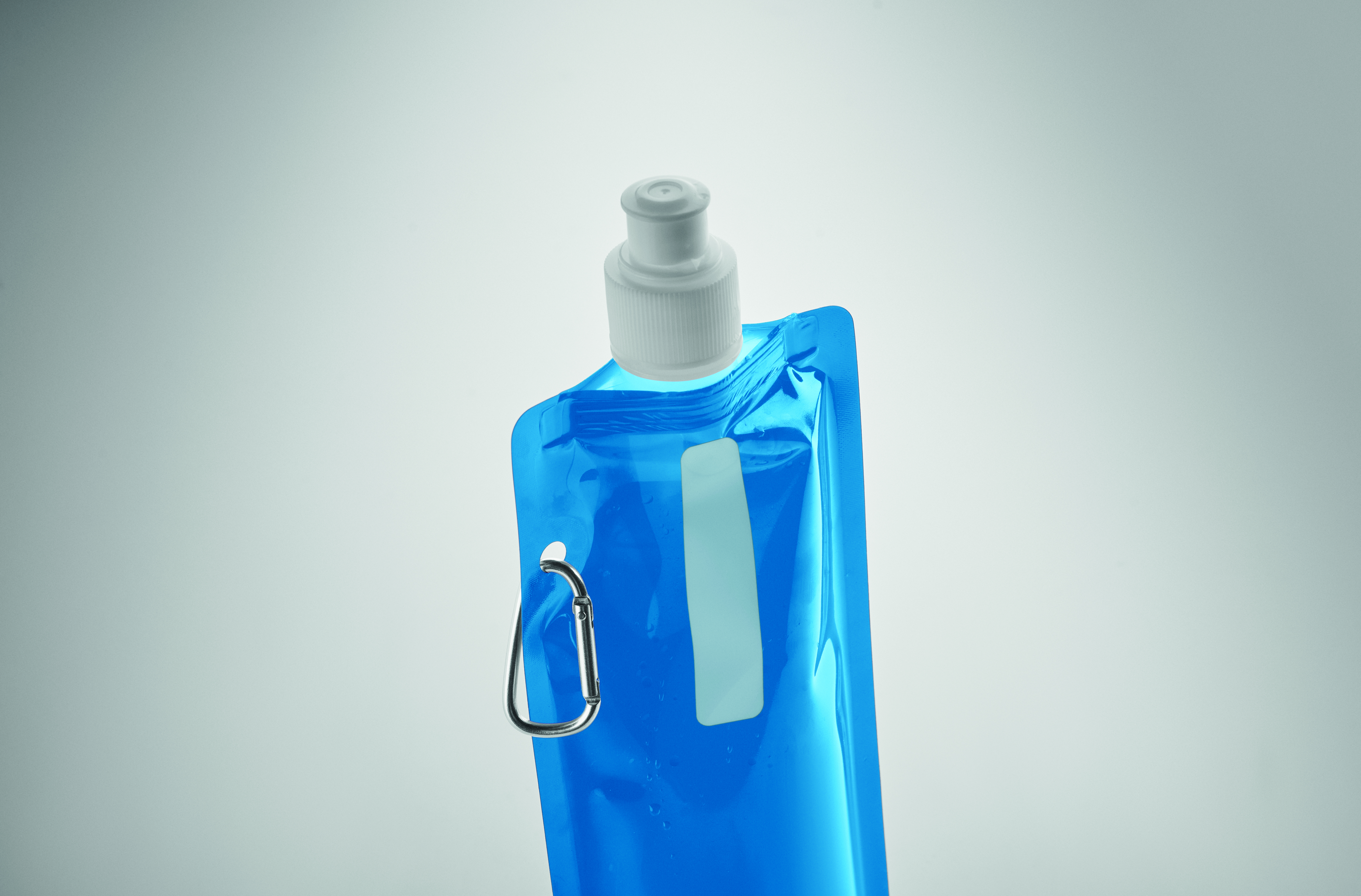 Faltbare Wasserflasche GATES aus PET, 480 ml – bedruckbar