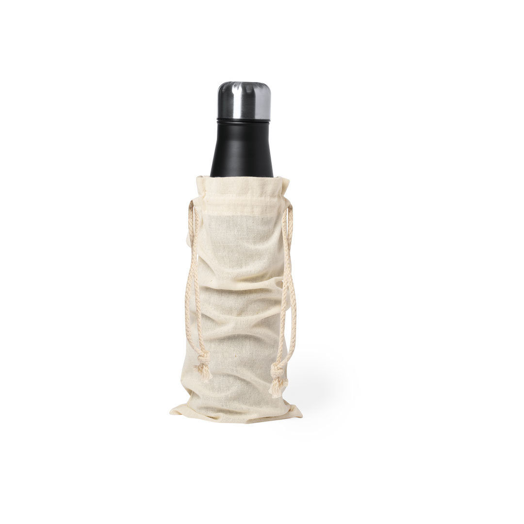 Flaschen-Tasche Marcex aus Baumwolle 12x33 cm – bedruckbar