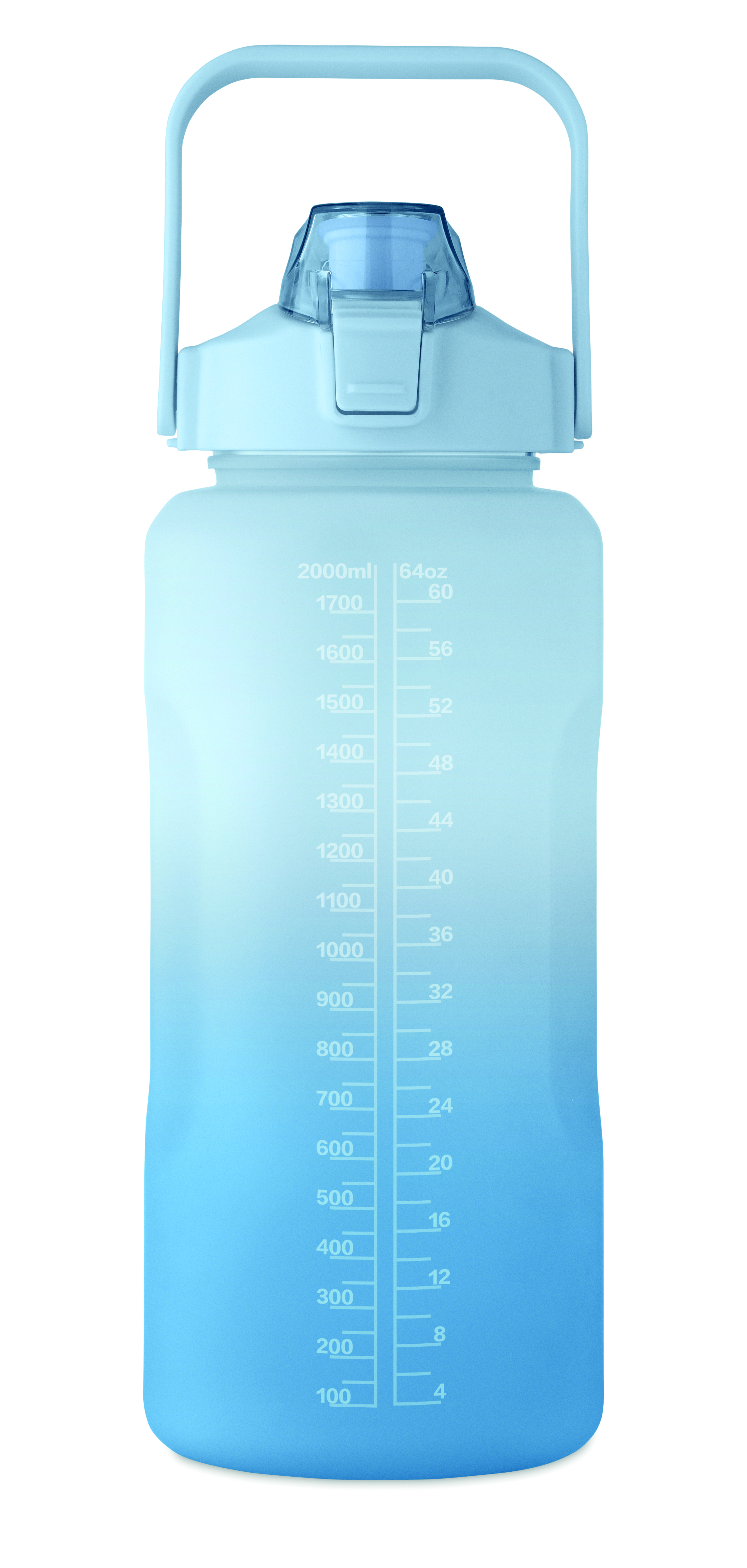 RPET-Trinkflasche 2000ml ACTIVATE MAX mit Trinkhalm & Henkel