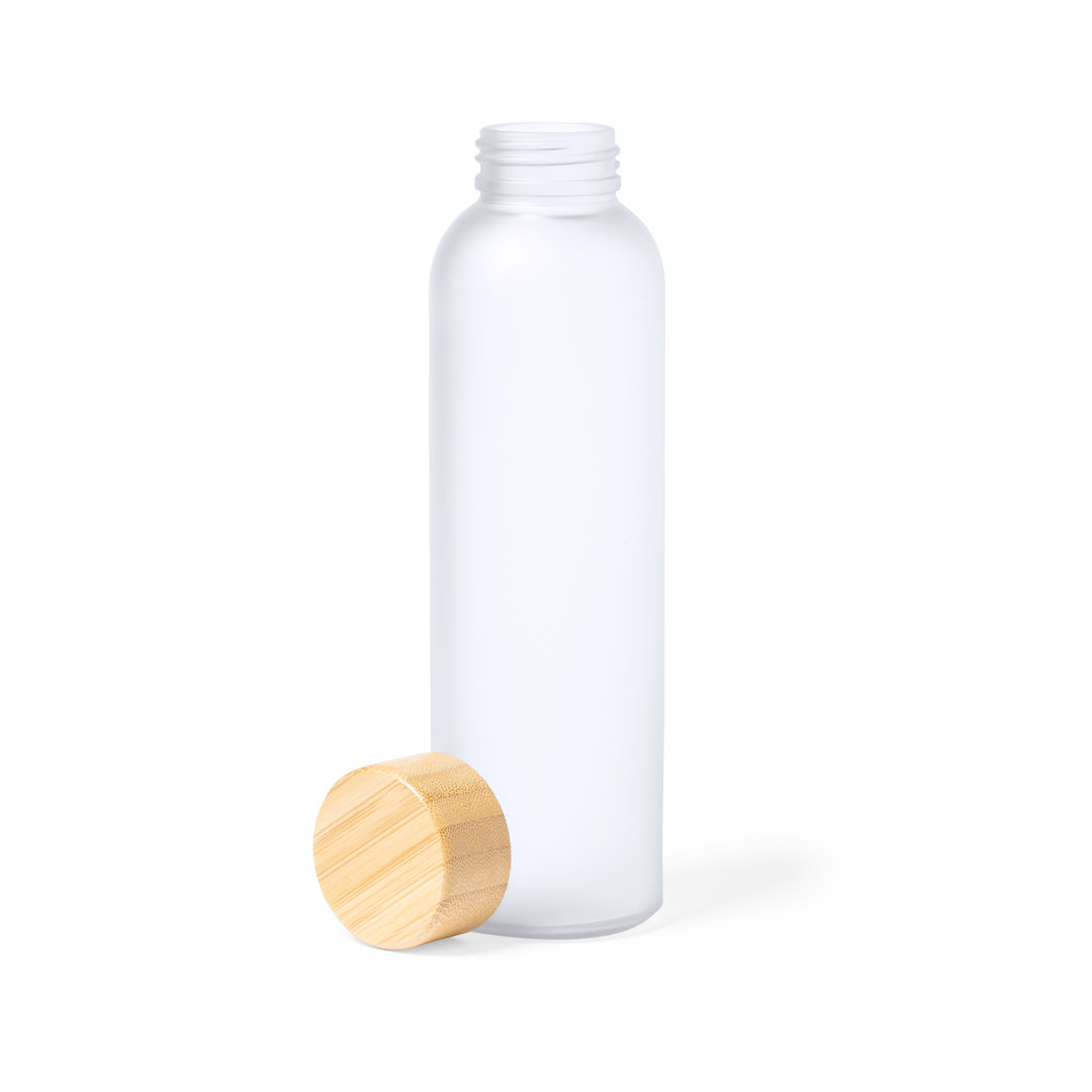 Sublimations-Trinkflasche Kaory – Glasflasche 500 ml mit Bambus-Schraubverschluss