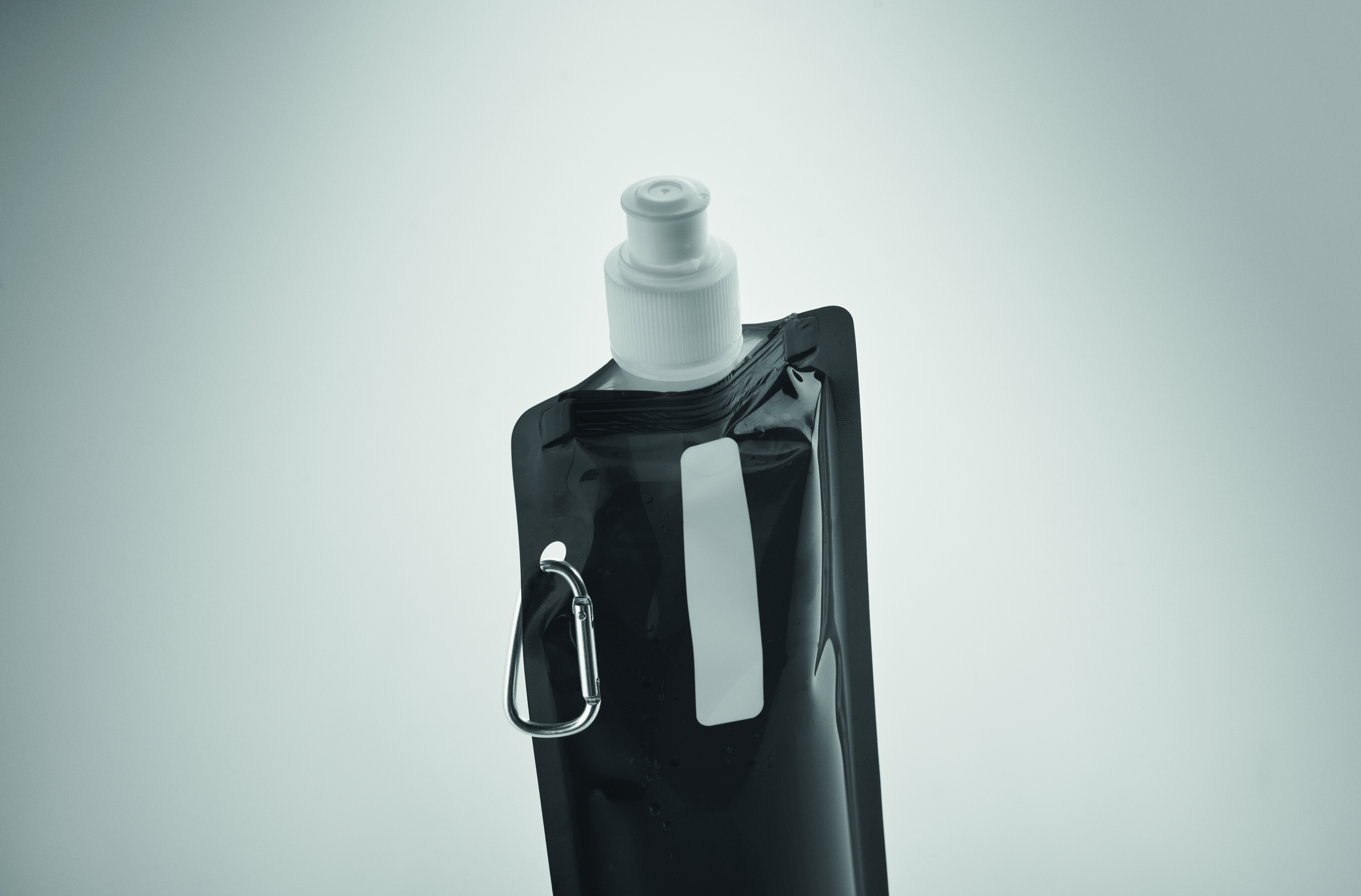 Faltbare Wasserflasche GATES aus PET, 480 ml – bedruckbar