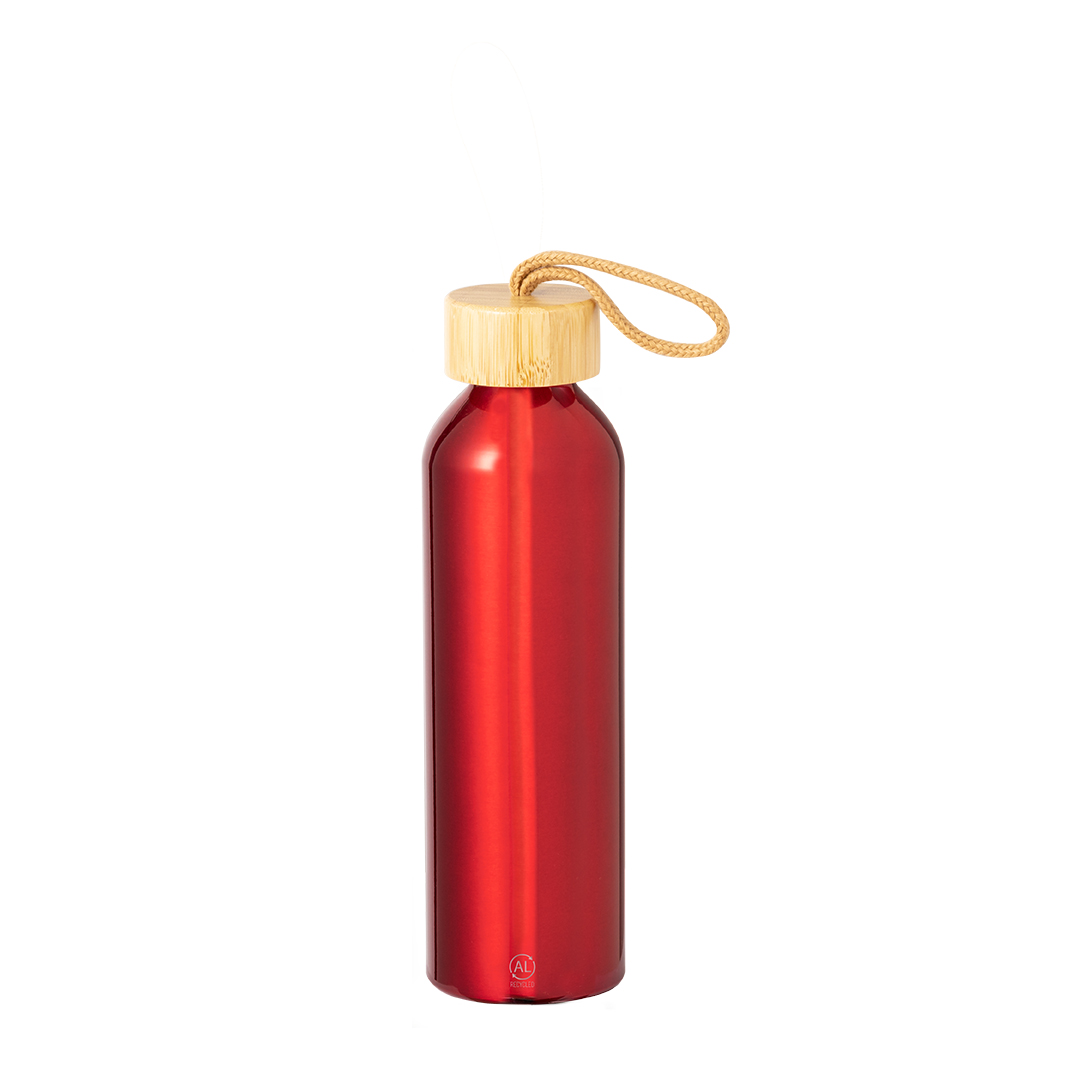 Trinkflasche Irvinson 600 ml aus Aluminium mit Bambus-Verschluss