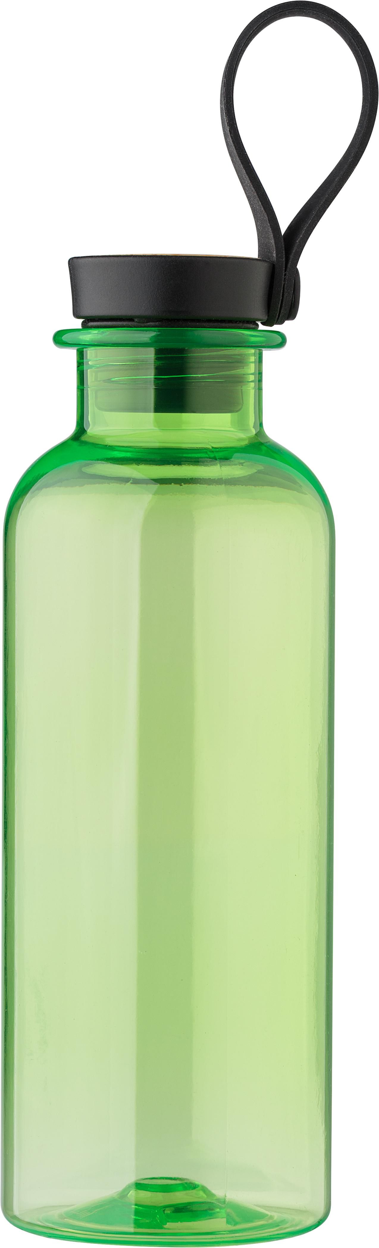 rPET-Trinkflasche 500 ml Laia – mit Bambusdeckel & Silikon-Tragegurt